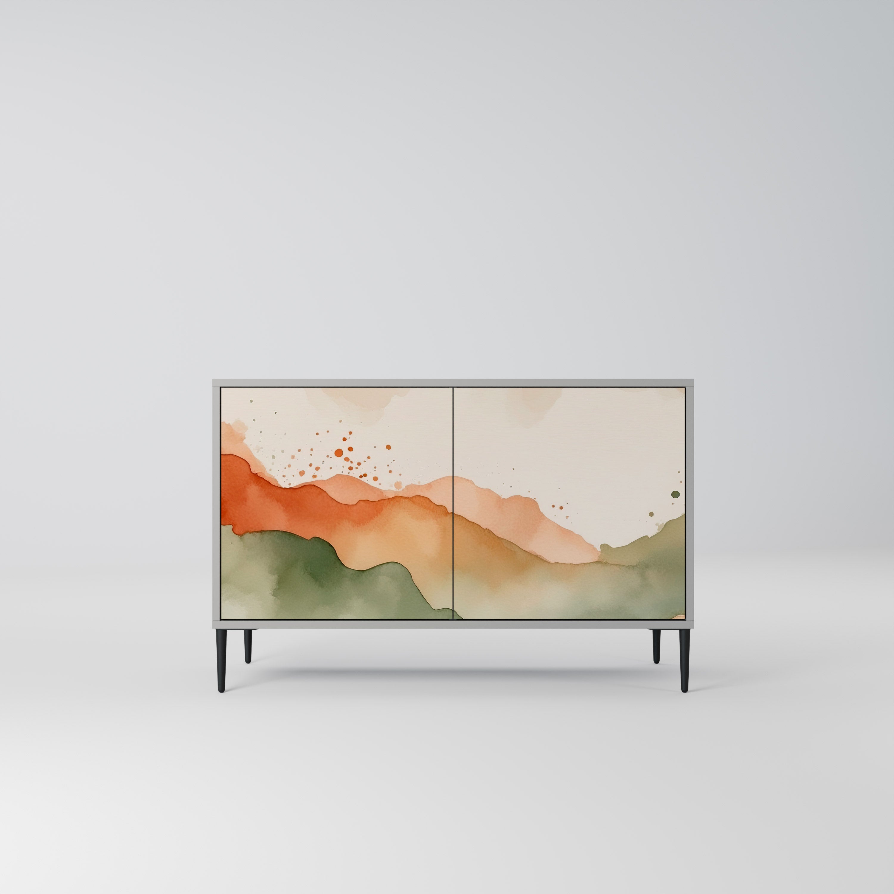Μπουφές 2 θυρών WATERCOLOUR PEAKS σε γκρι φινίρισμα