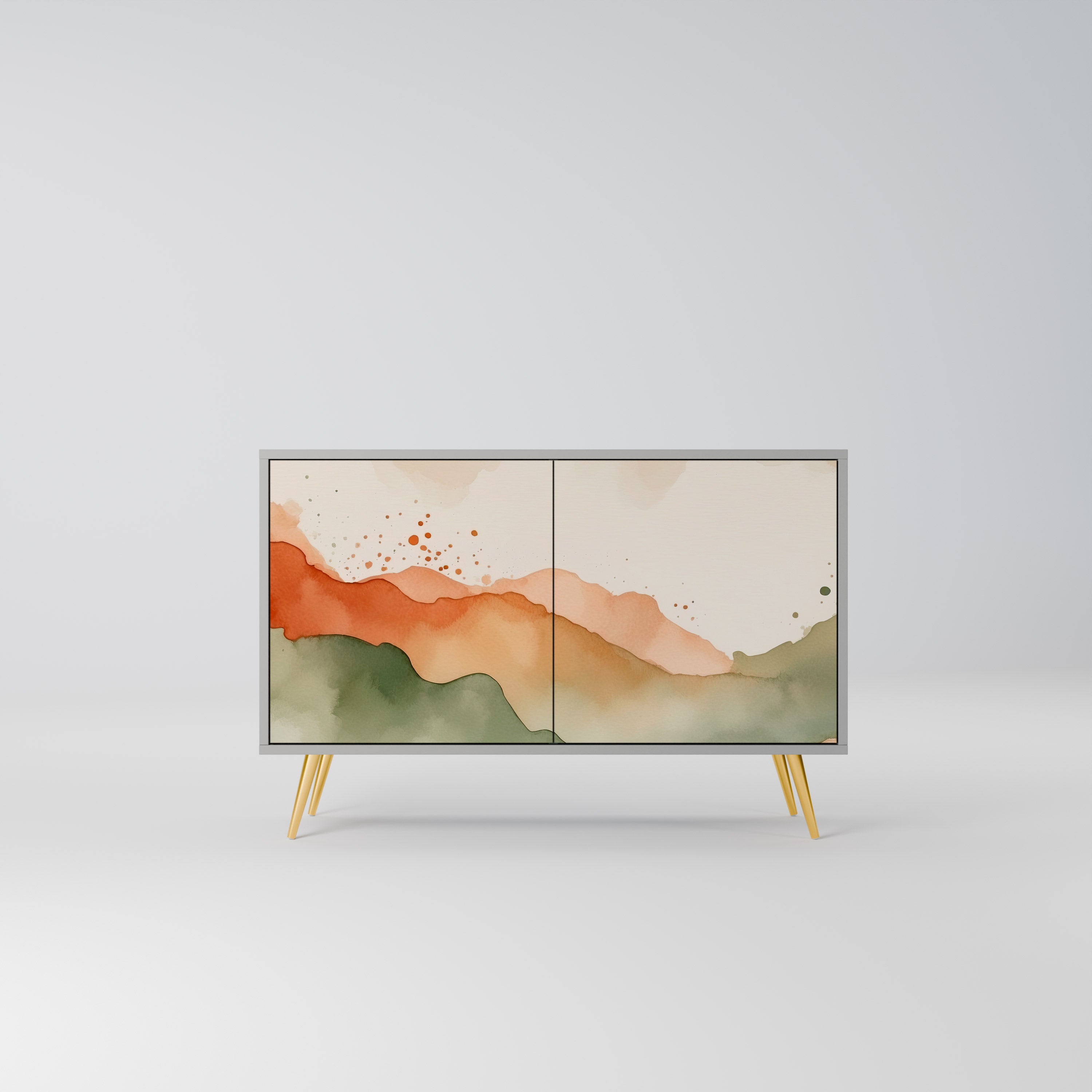 Μπουφές 2 θυρών WATERCOLOUR PEAKS σε γκρι φινίρισμα