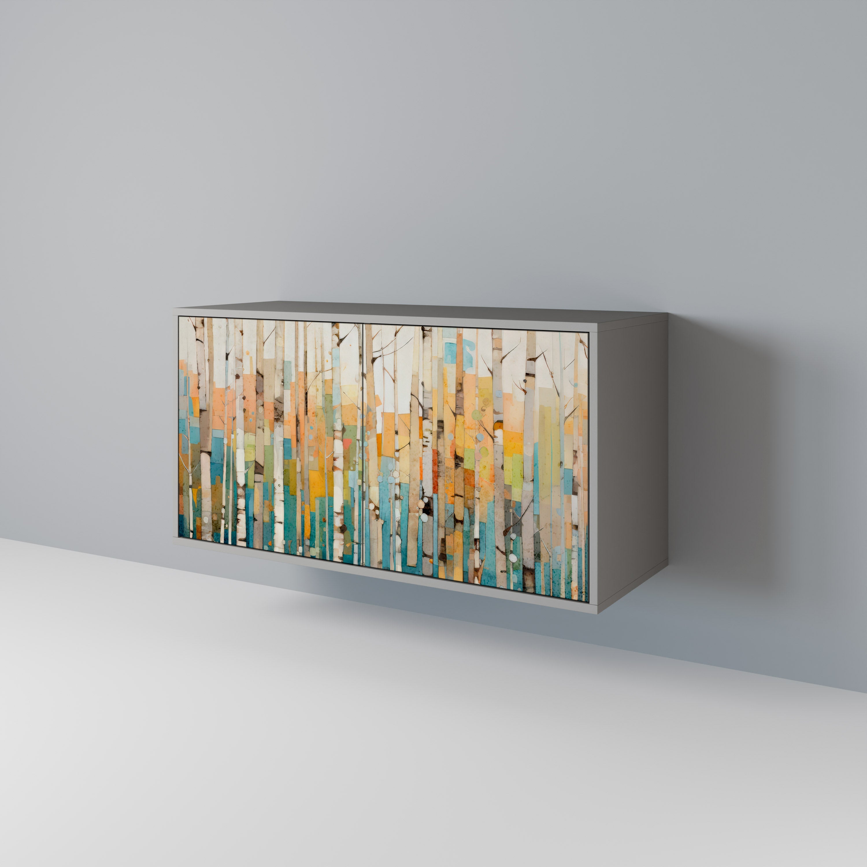 Μπουφές BIRCH KALEIDOSCOPE με 2 πόρτες σε γκρι φινίρισμα