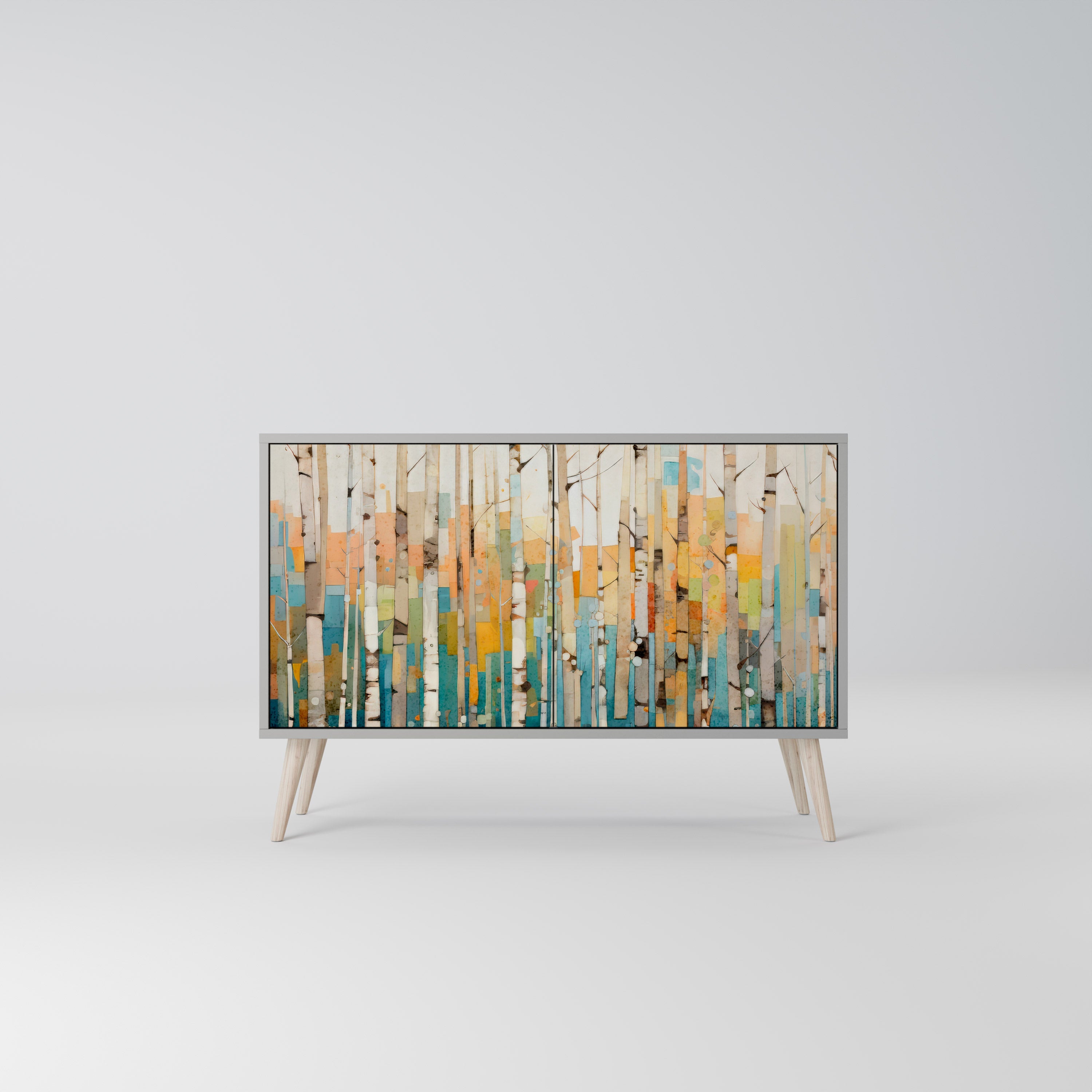 Μπουφές BIRCH KALEIDOSCOPE με 2 πόρτες σε γκρι φινίρισμα