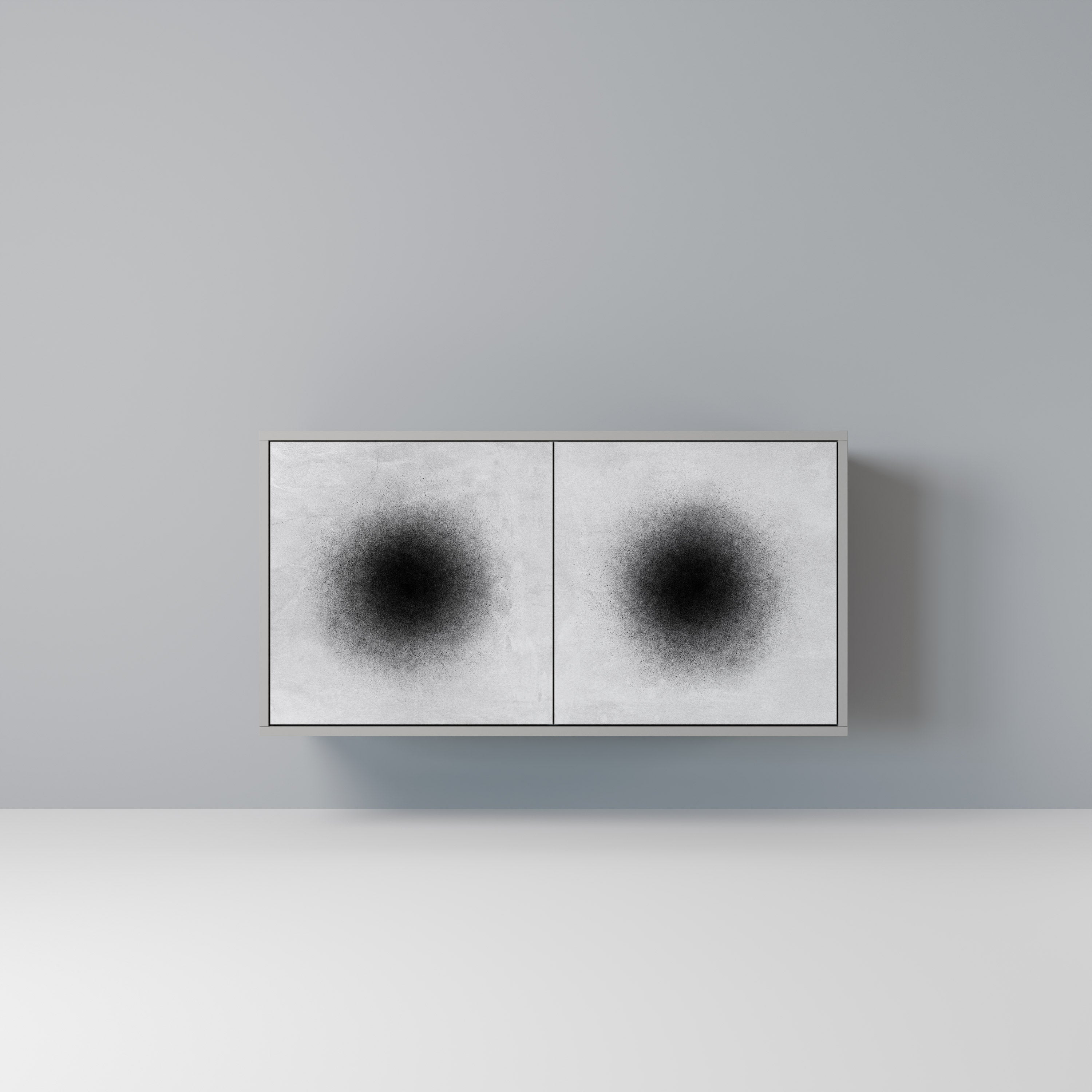 Μπουφές BLACK HOLE με 2 πόρτες σε γκρι φινίρισμα