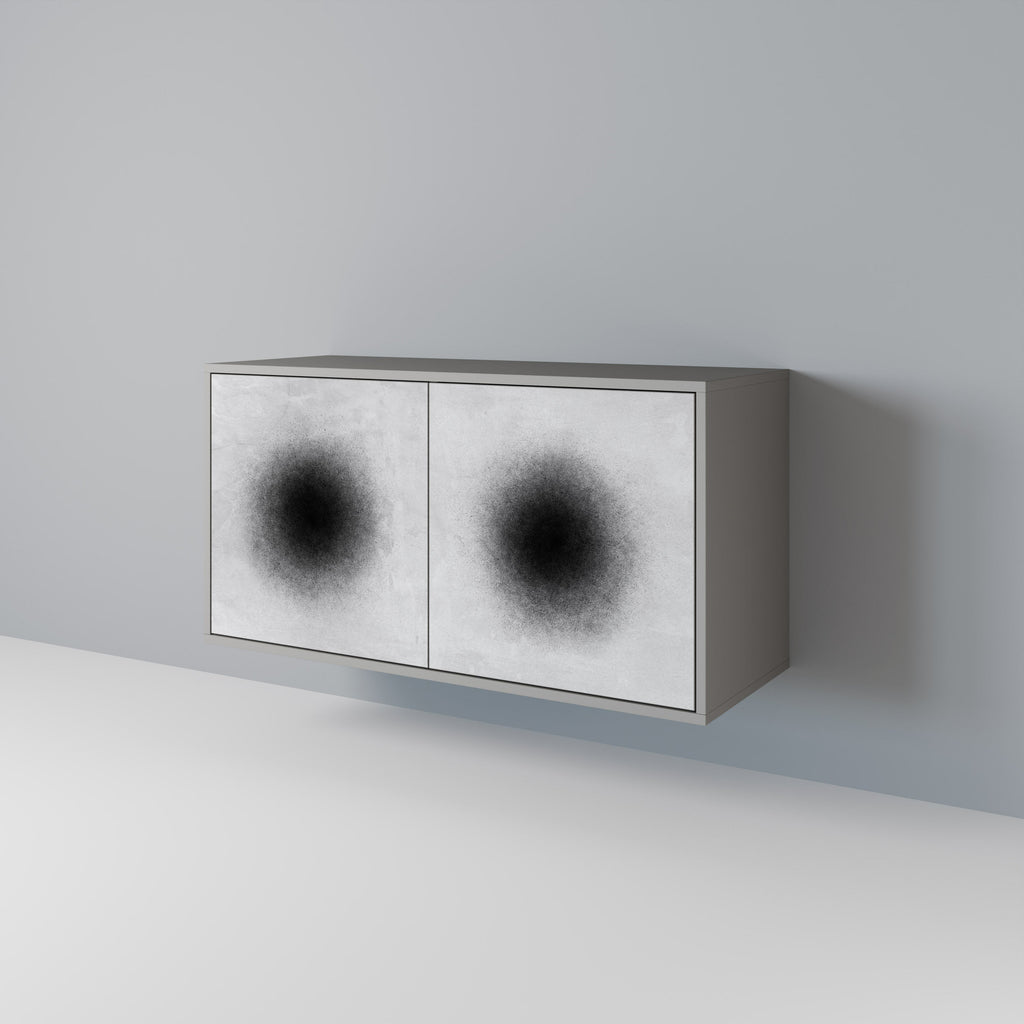 Μπουφές BLACK HOLE με 2 πόρτες σε γκρι φινίρισμα