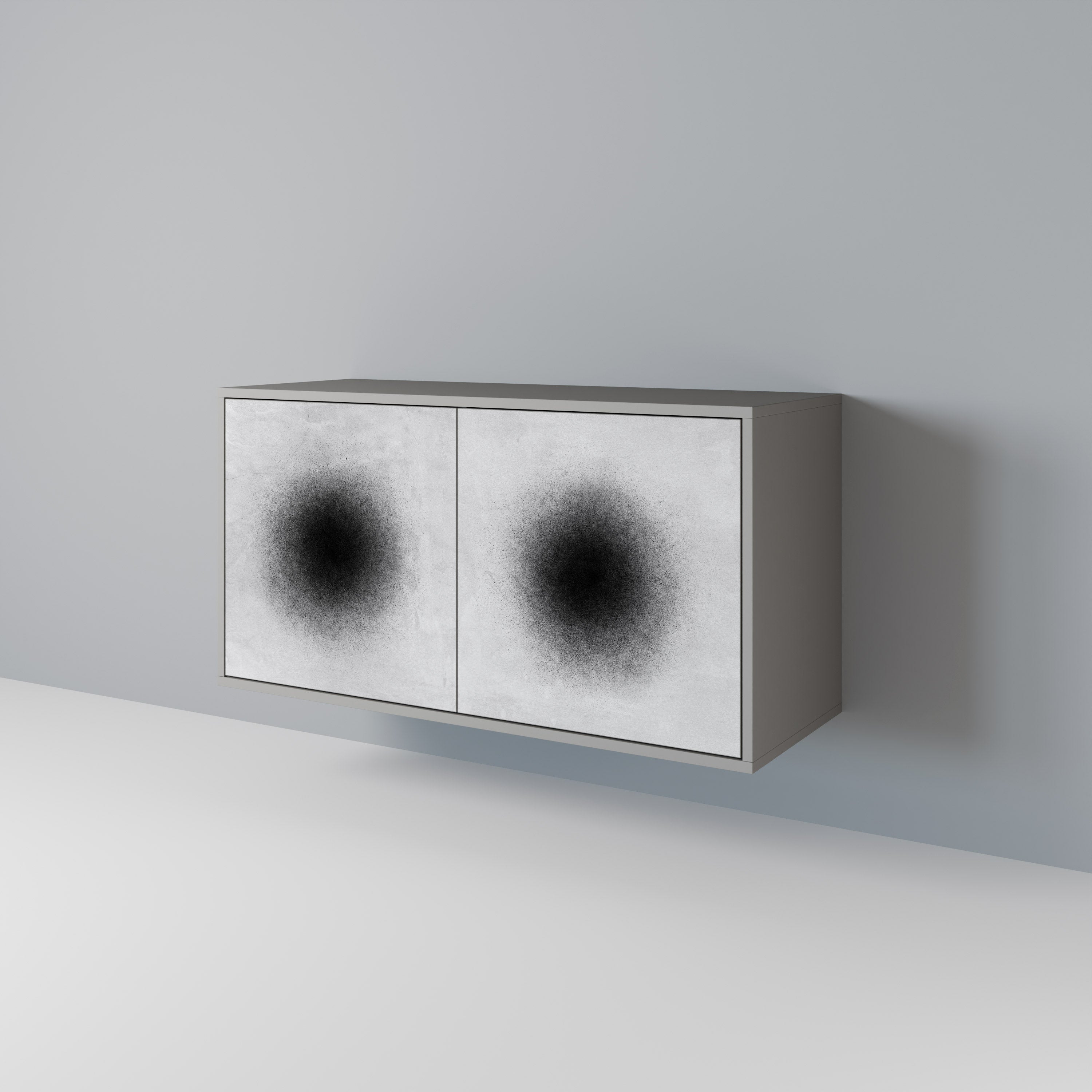 Μπουφές BLACK HOLE με 2 πόρτες σε γκρι φινίρισμα