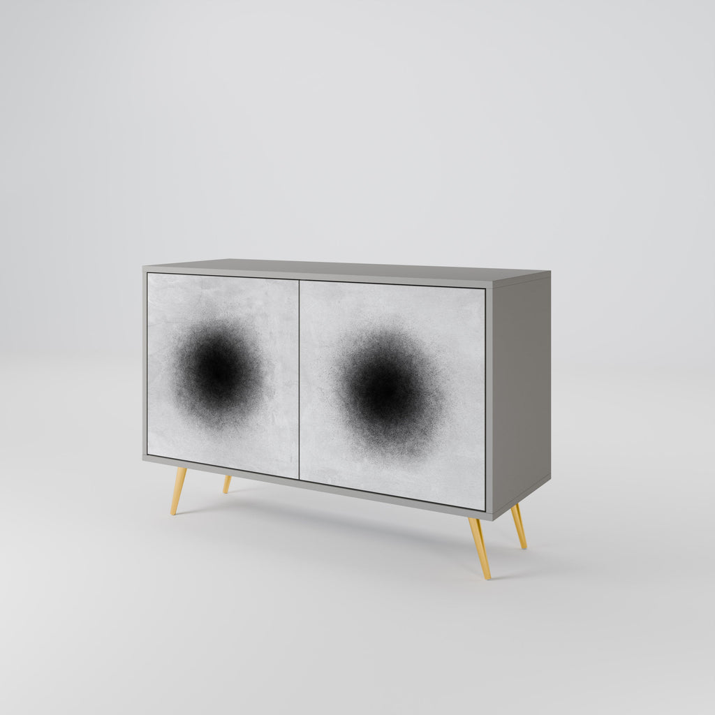 Μπουφές BLACK HOLE με 2 πόρτες σε γκρι φινίρισμα