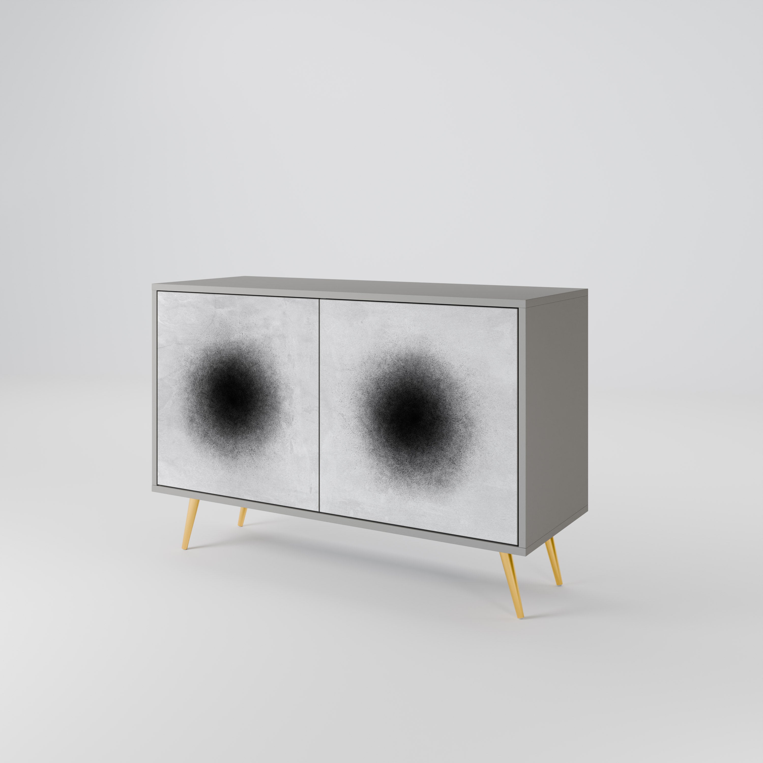 Μπουφές BLACK HOLE με 2 πόρτες σε γκρι φινίρισμα
