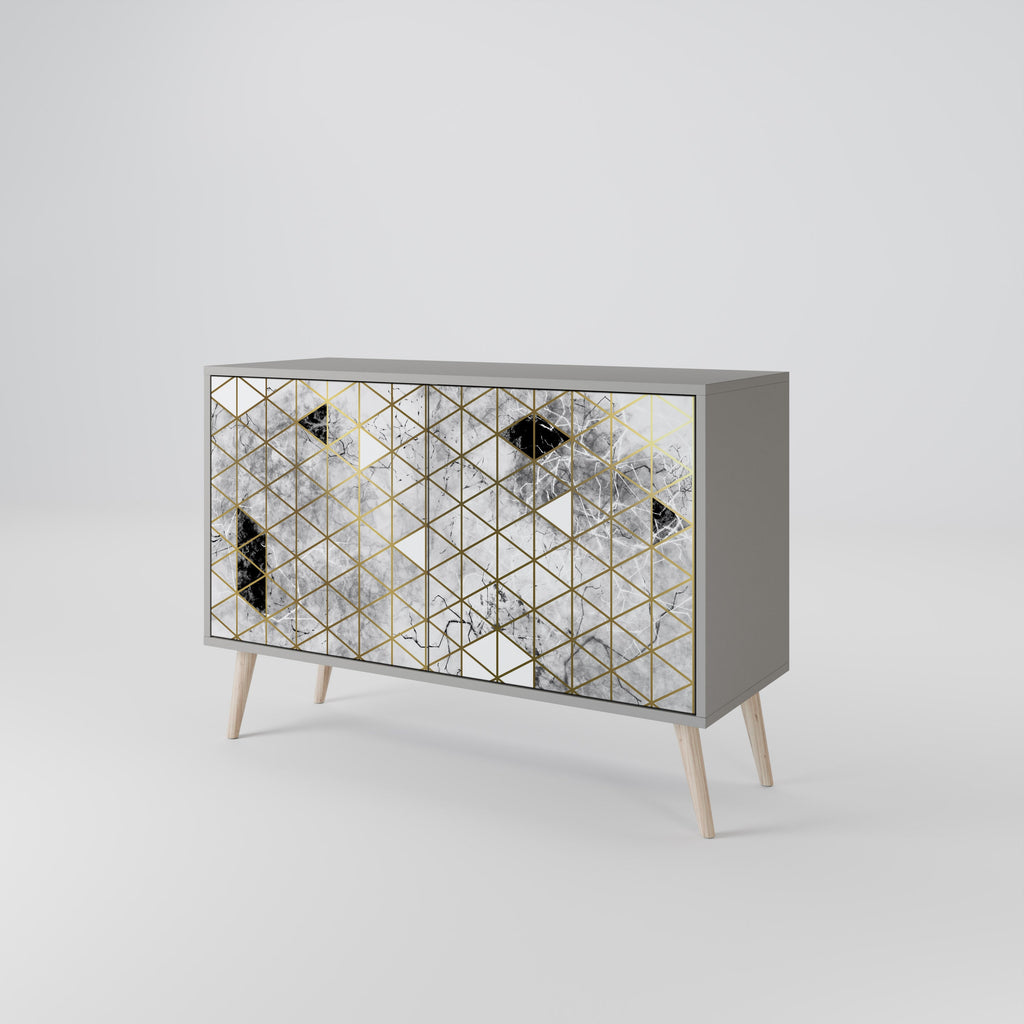 ASHEN ARIA 2-Door Sideboard in Grey Finish