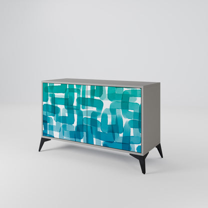 TURQUOISE RECTANGLES Μπουφές 2-θυρών