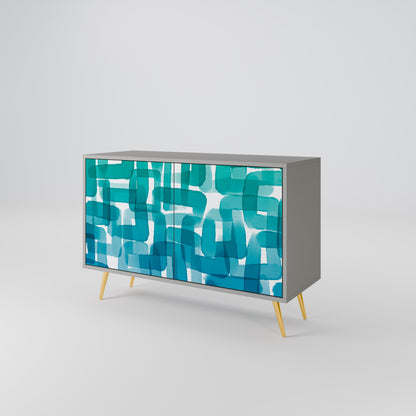 TURQUOISE RECTANGLES Μπουφές 2-θυρών