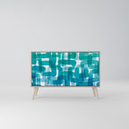 TURQUOISE RECTANGLES 2-Door Sideboard