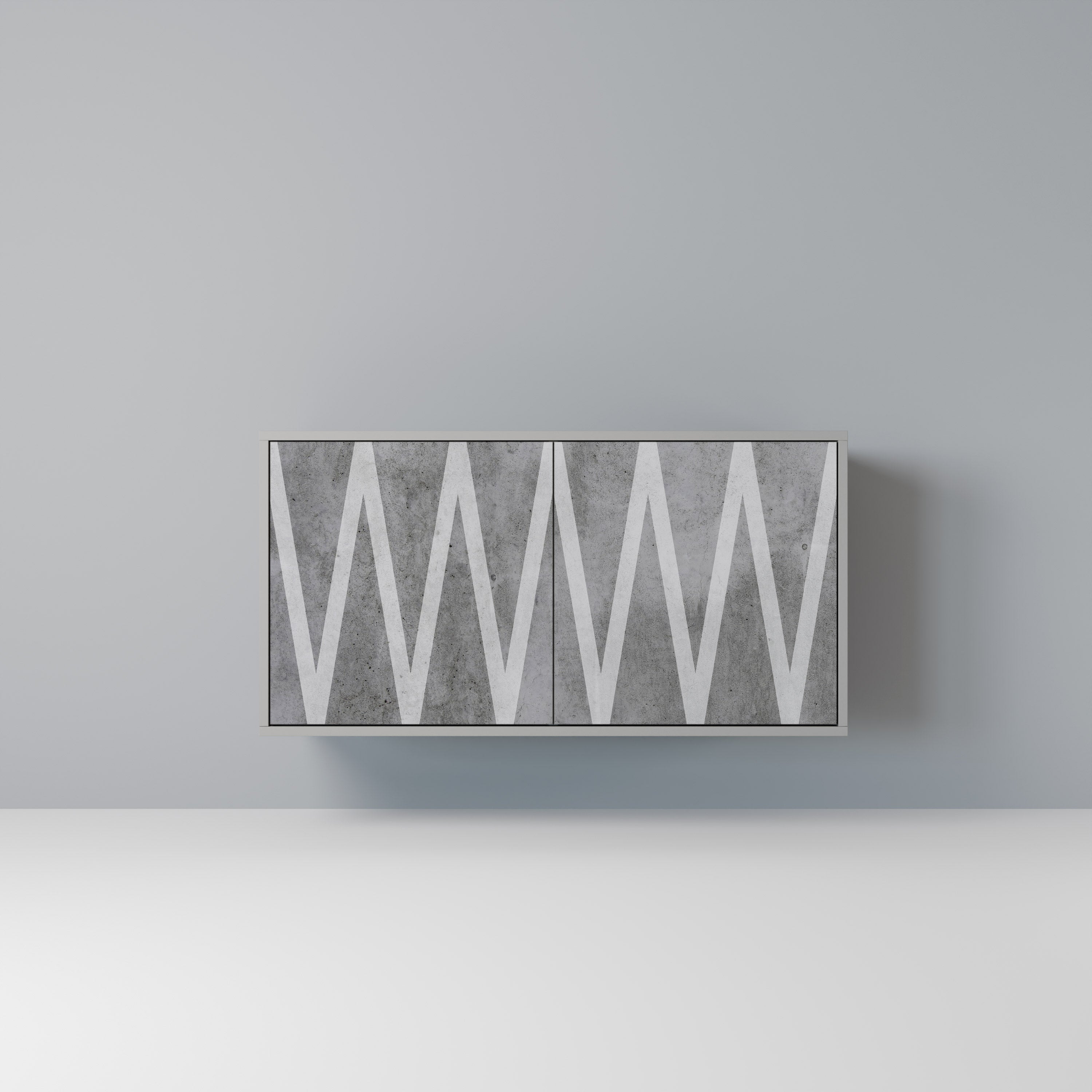Μπουφές SOLID ZIG ZAG με 2 πόρτες σε γκρι φινίρισμα