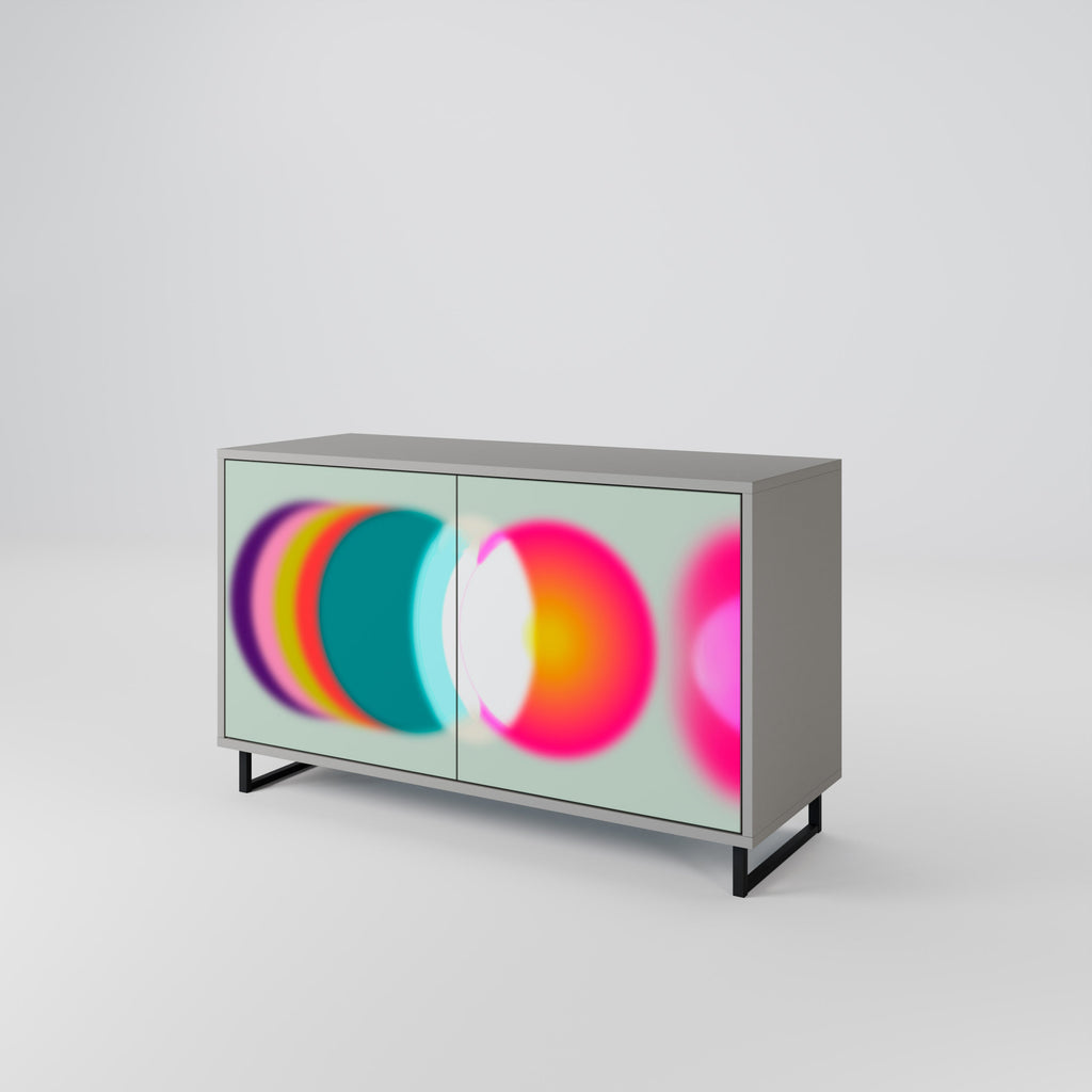 SYMPHONY OF COLORS Μπουφές με 2 πόρτες σε γκρι φινίρισμα