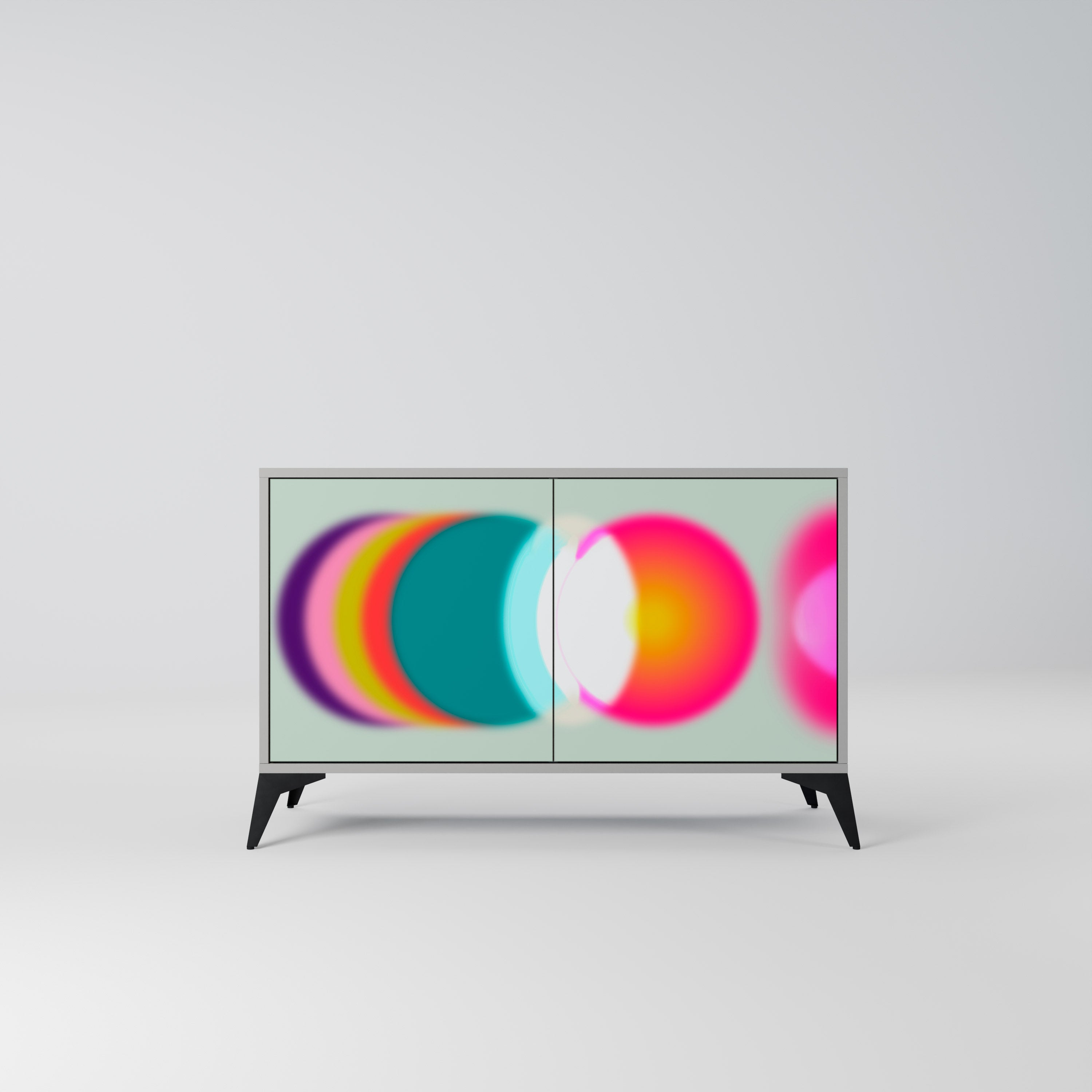 SYMPHONY OF COLORS Μπουφές με 2 πόρτες σε γκρι φινίρισμα