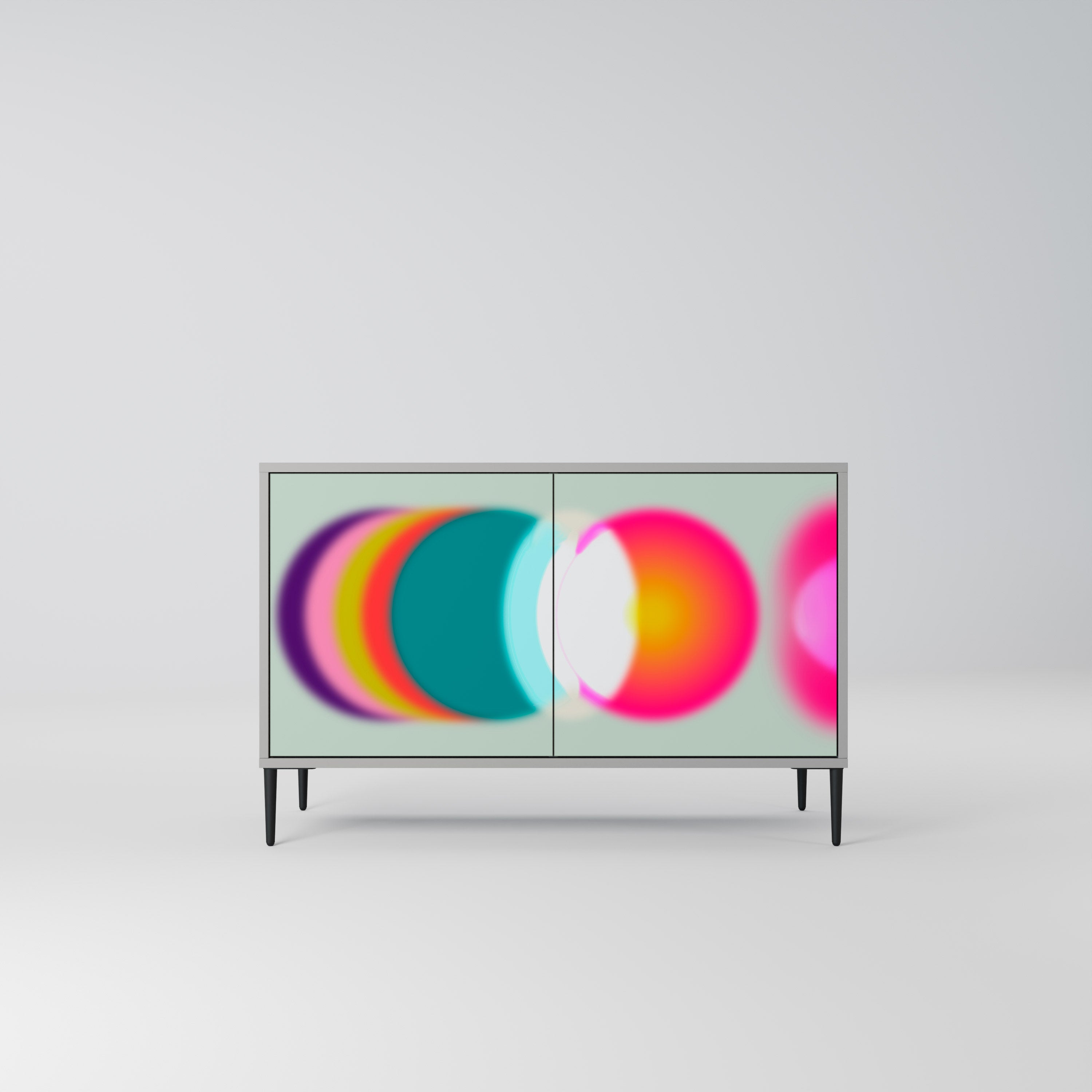 SYMPHONY OF COLORS Μπουφές με 2 πόρτες σε γκρι φινίρισμα