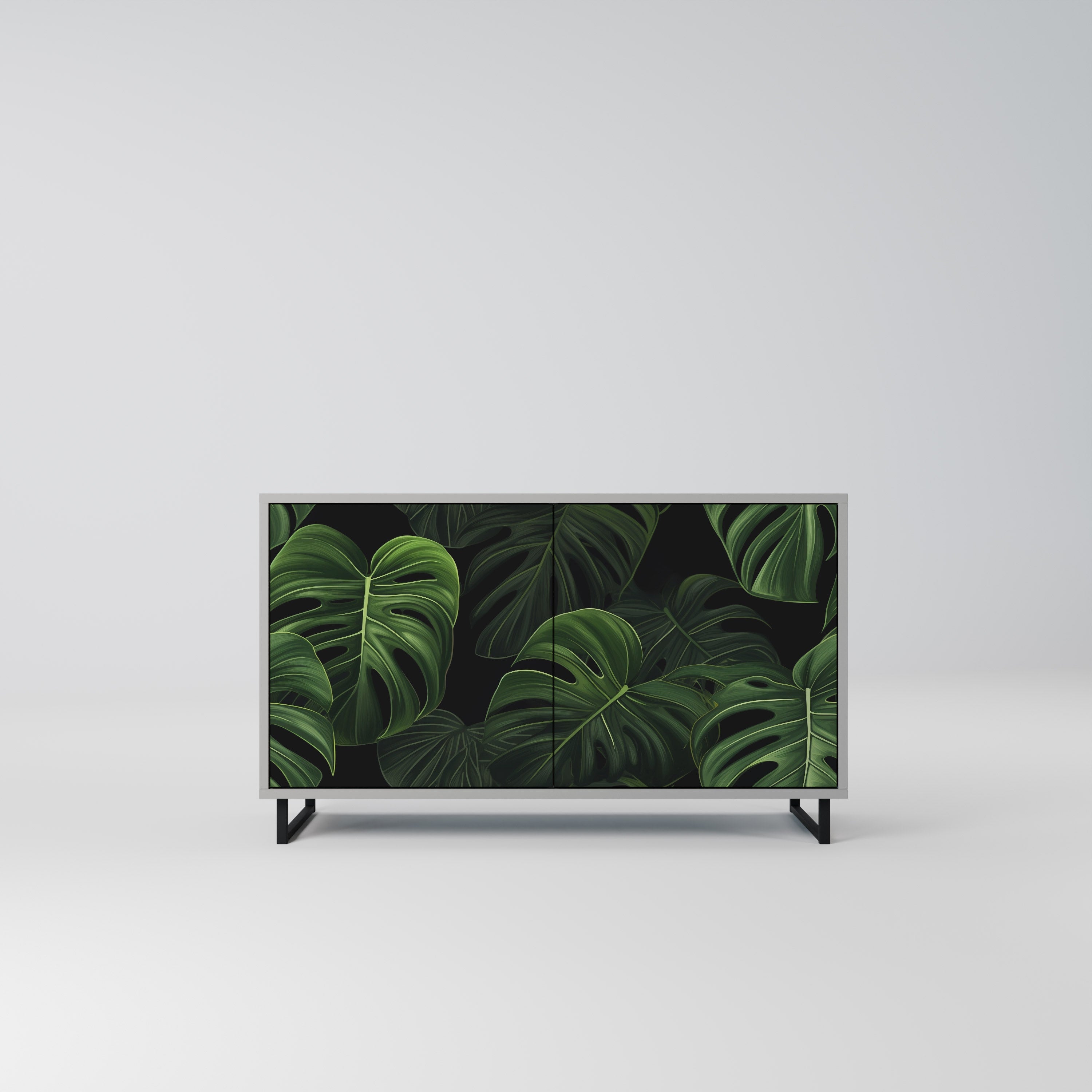 INFINITE MONSTERA Μπουφές με 2 Πόρτες σε Γκρι Φινίρισμα