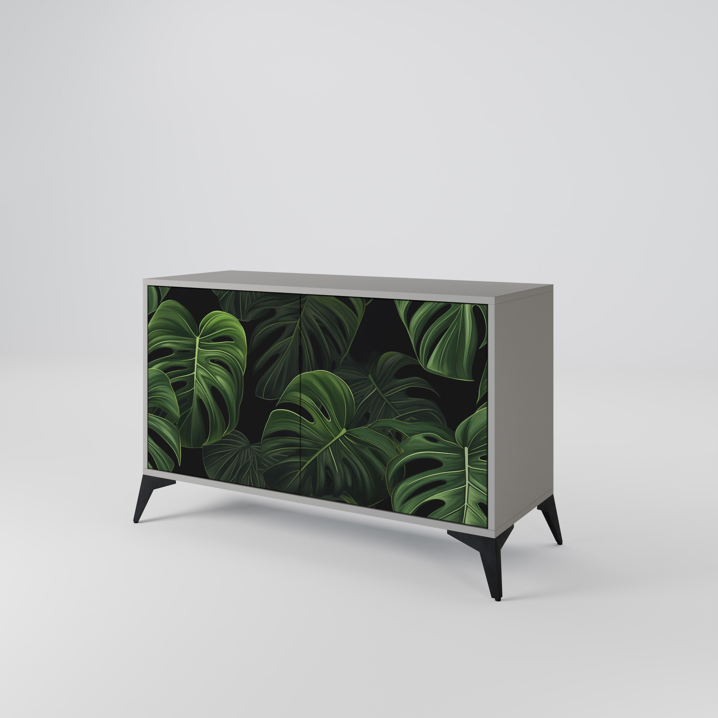 INFINITE MONSTERA Μπουφές με 2 Πόρτες σε Γκρι Φινίρισμα