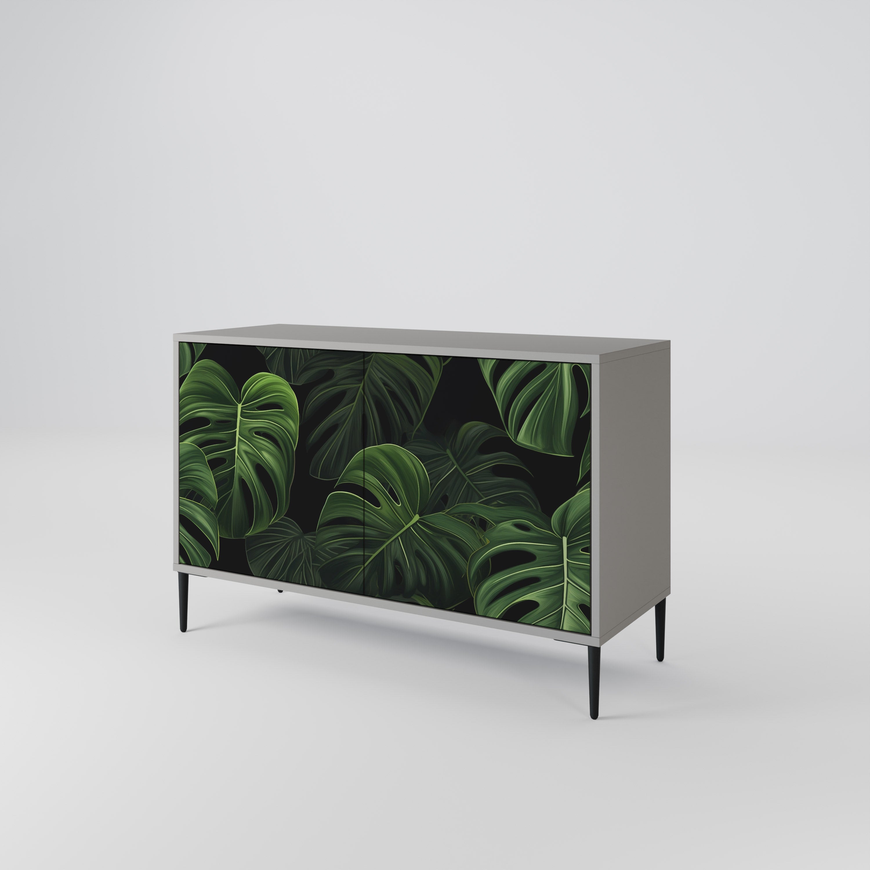 INFINITE MONSTERA Μπουφές με 2 Πόρτες σε Γκρι Φινίρισμα