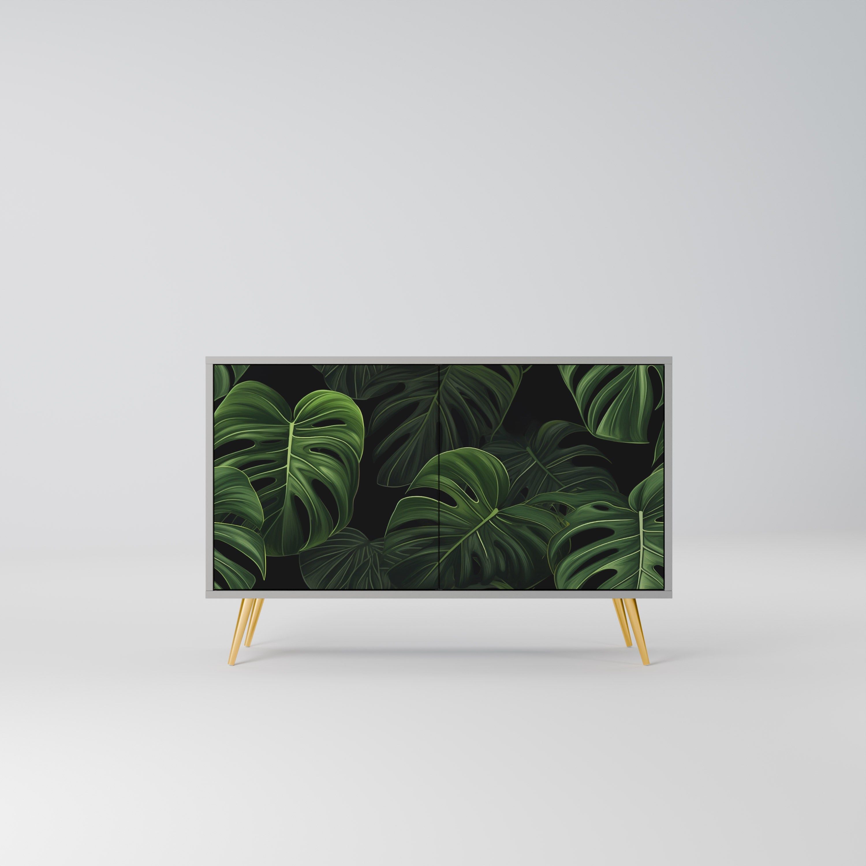 INFINITE MONSTERA Μπουφές με 2 Πόρτες σε Γκρι Φινίρισμα