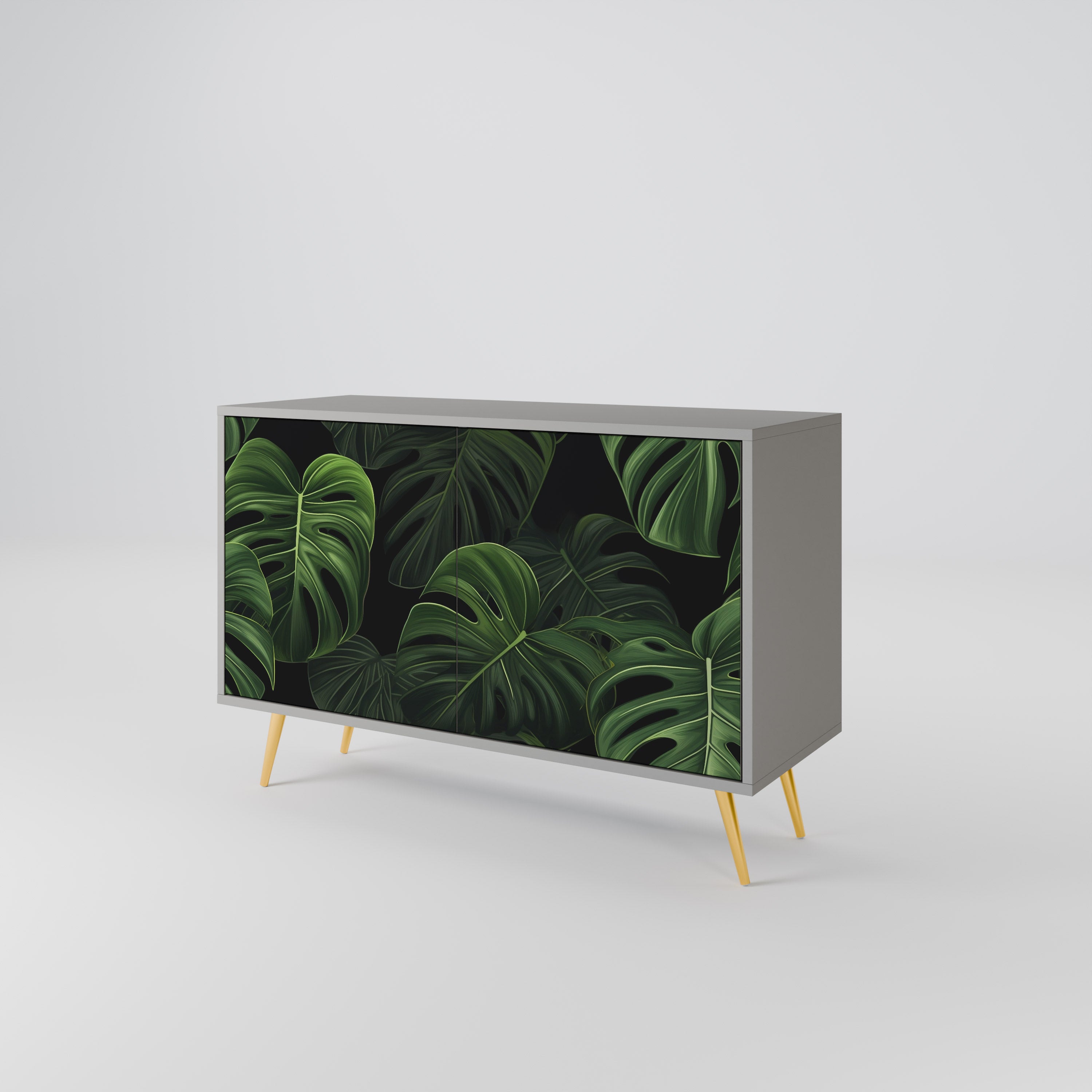 INFINITE MONSTERA Μπουφές με 2 Πόρτες σε Γκρι Φινίρισμα
