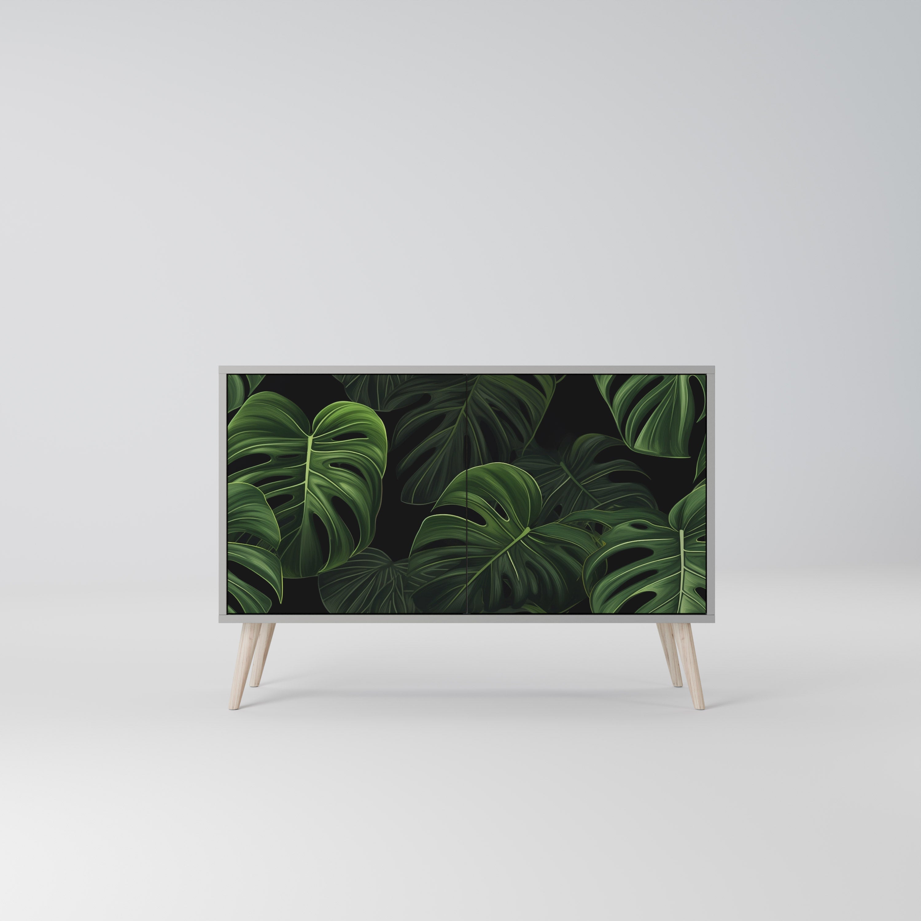 INFINITE MONSTERA Μπουφές με 2 Πόρτες σε Γκρι Φινίρισμα