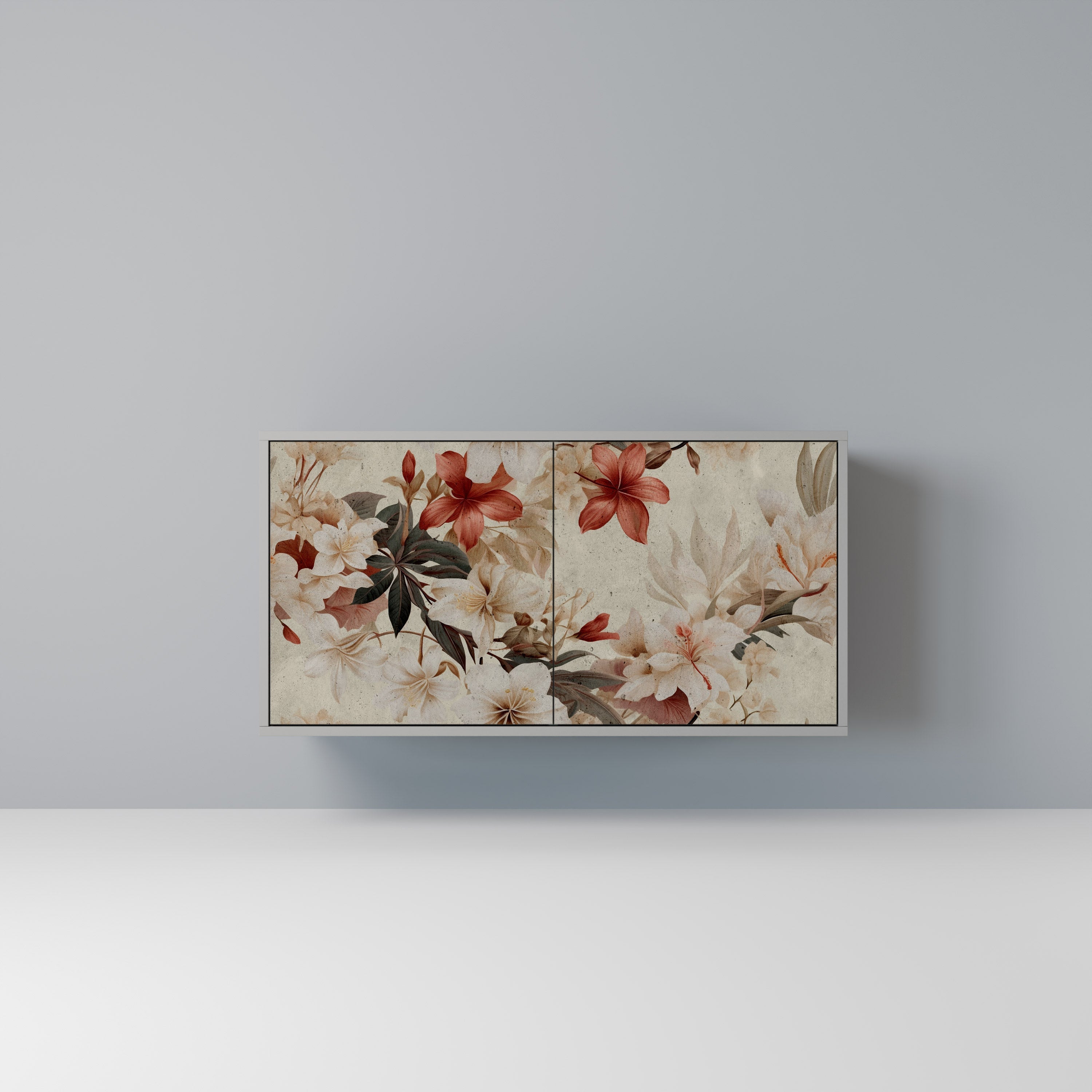 PETAL HARMONY Μπουφές με 2 Πόρτες σε Γκρι Φινίρισμα