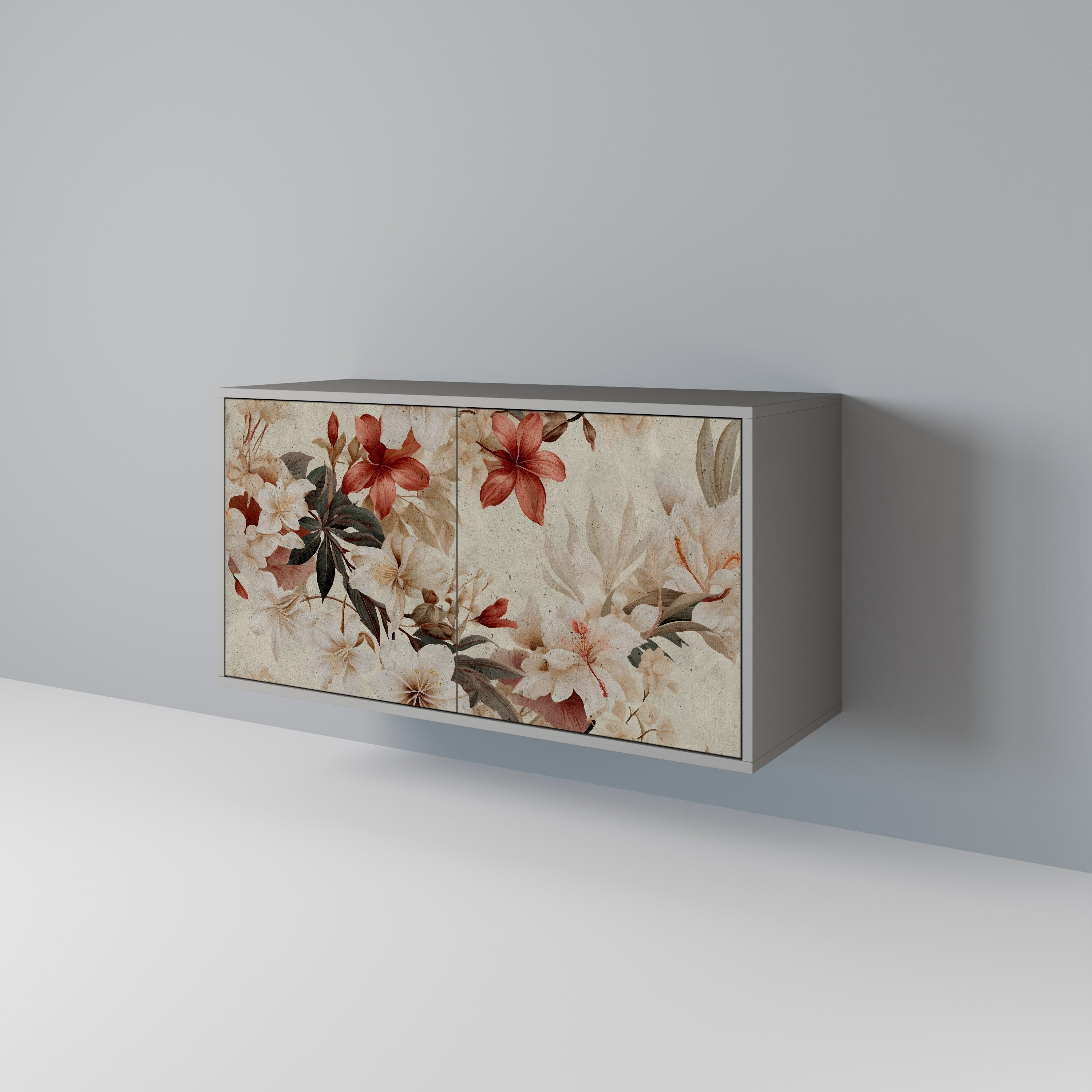 PETAL HARMONY Μπουφές με 2 Πόρτες σε Γκρι Φινίρισμα