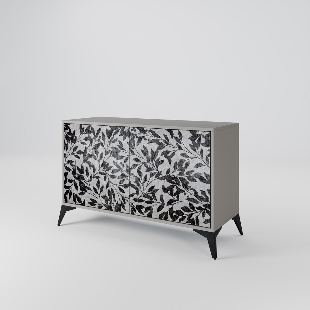 CHARCOAL SPROUT 2-Door Sideboard in Grey Finish