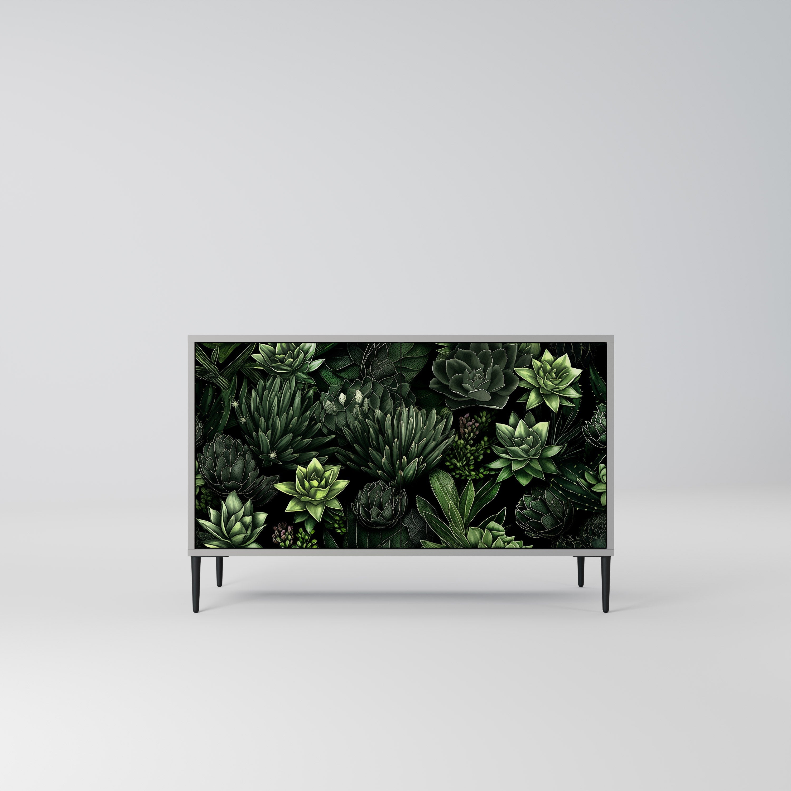 Μπουφές SUCCULENT JUNGLE με 2 πόρτες σε γκρι φινίρισμα