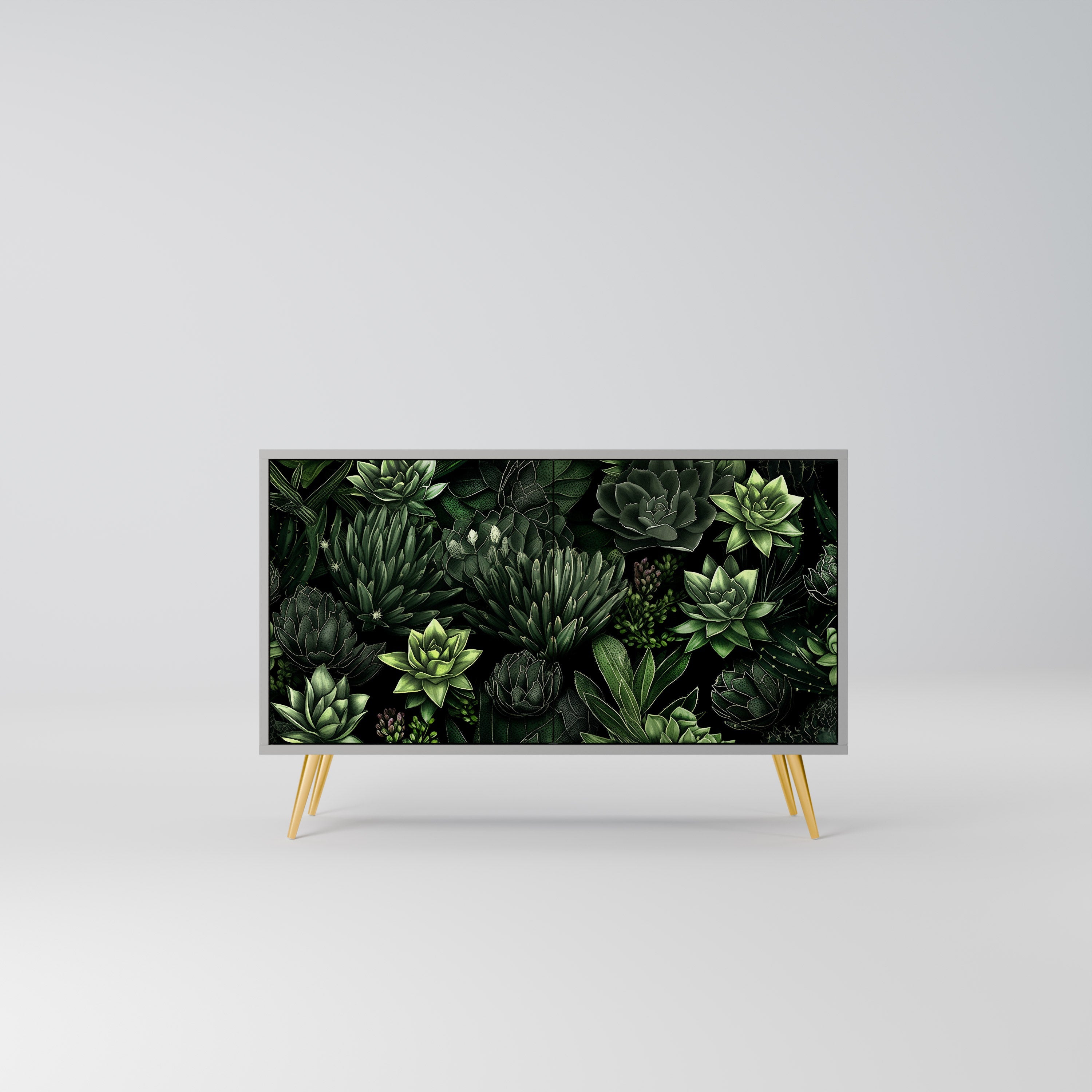 Μπουφές SUCCULENT JUNGLE με 2 πόρτες σε γκρι φινίρισμα