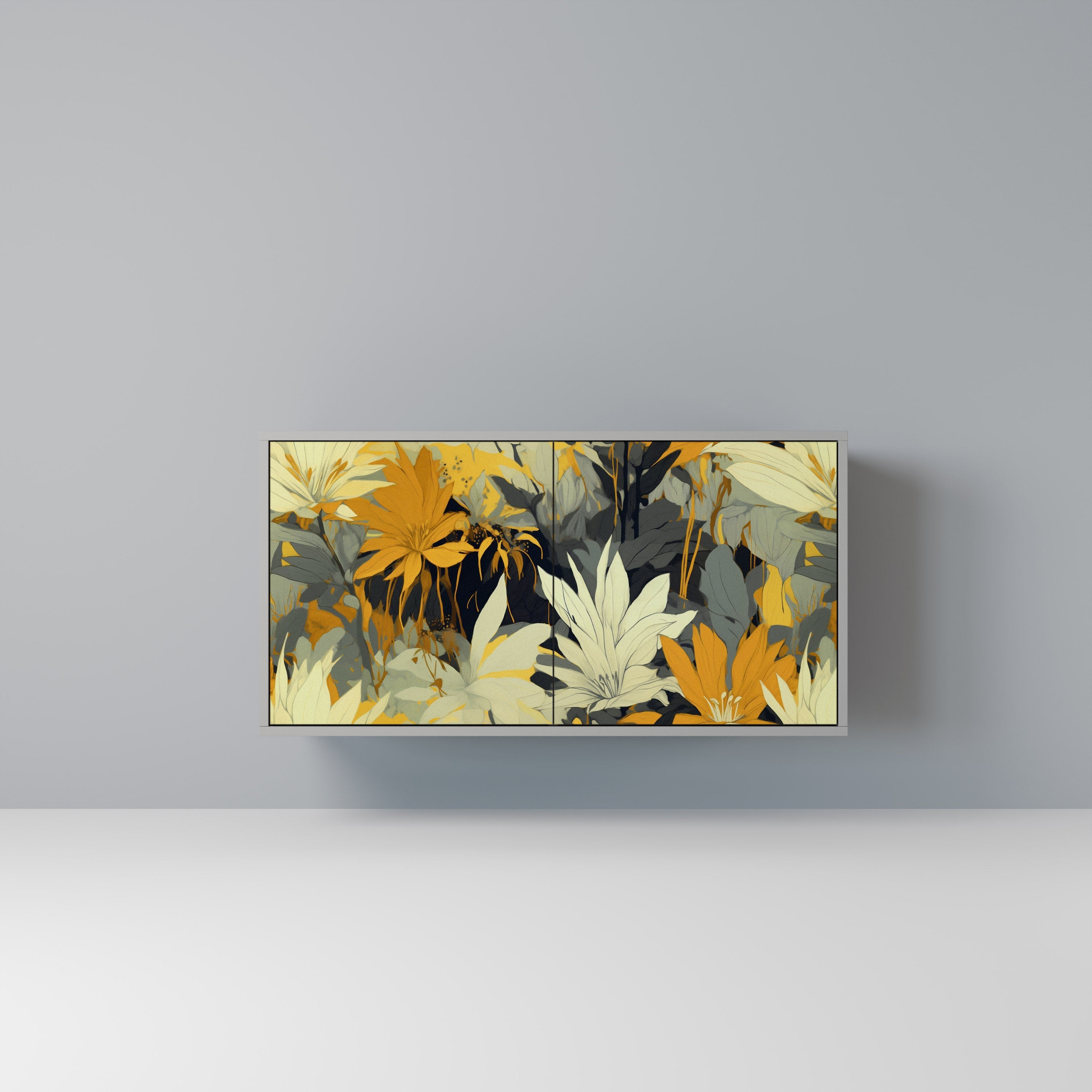 Μπουφές SUNKISSED LILY με 2 πόρτες σε γκρι φινίρισμα
