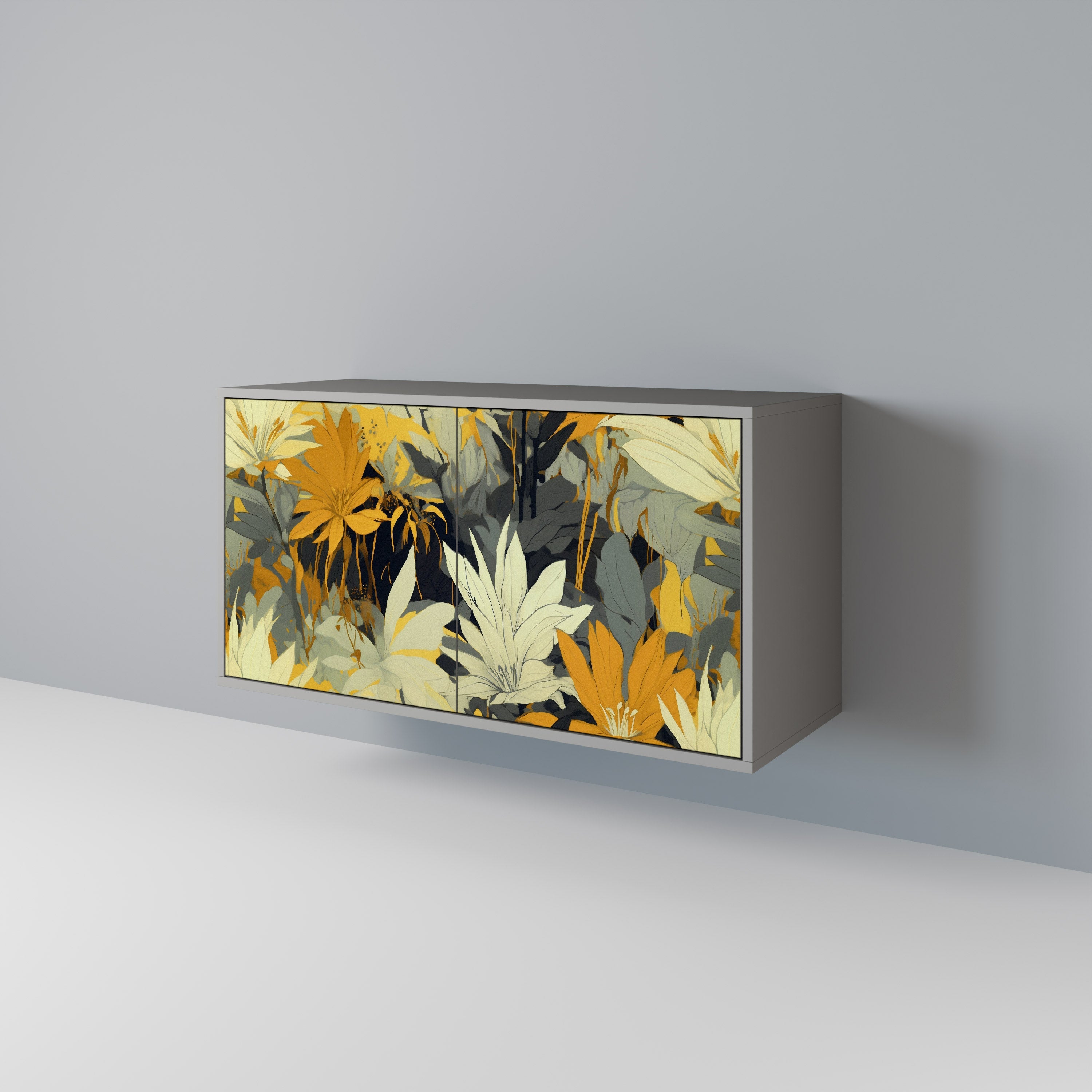 Μπουφές SUNKISSED LILY με 2 πόρτες σε γκρι φινίρισμα