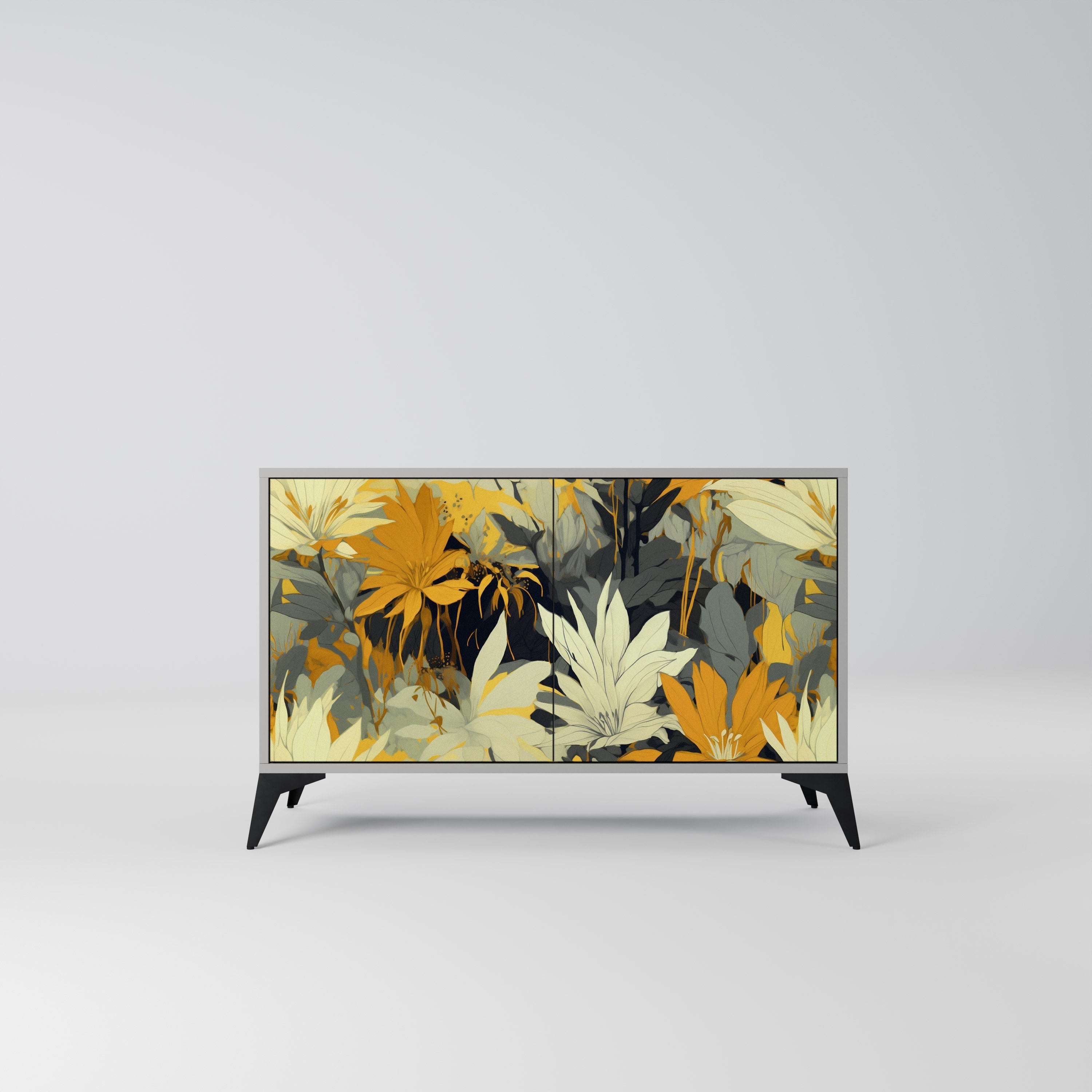 Μπουφές SUNKISSED LILY με 2 πόρτες σε γκρι φινίρισμα