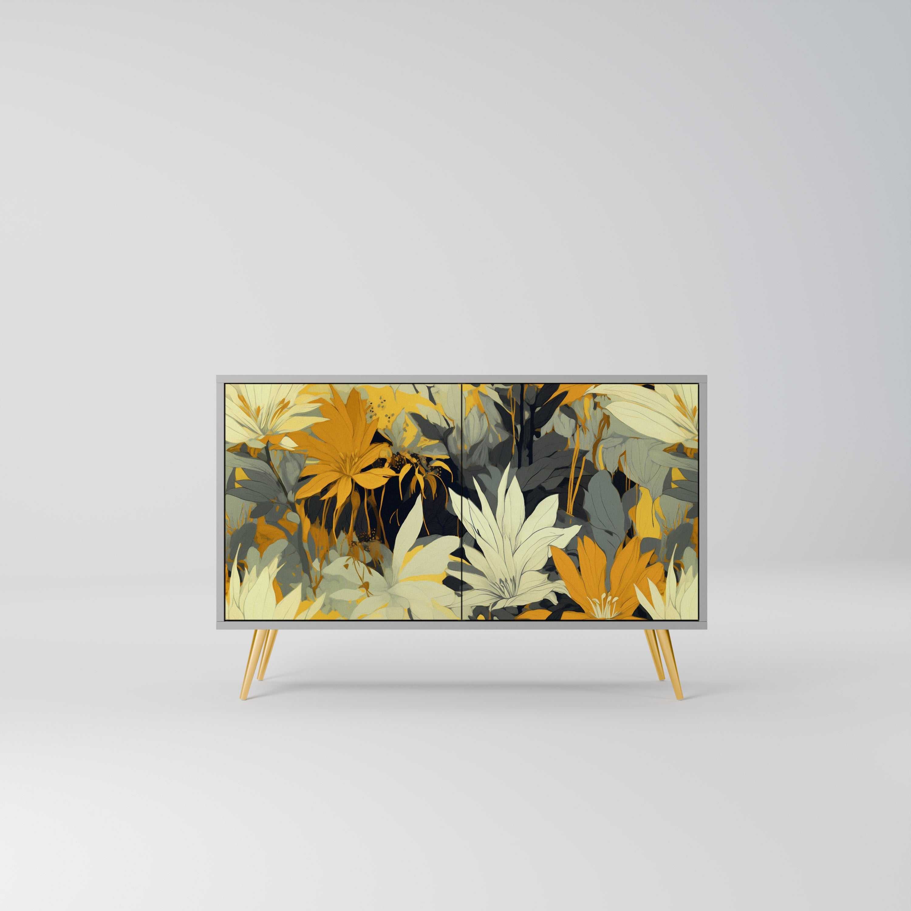Μπουφές SUNKISSED LILY με 2 πόρτες σε γκρι φινίρισμα