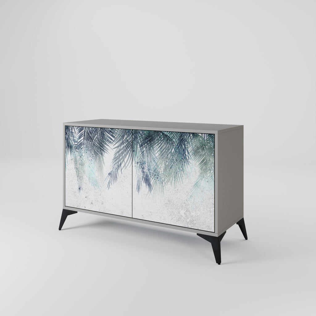 PALM VEIL 2-Door Sideboard in Grey Finish