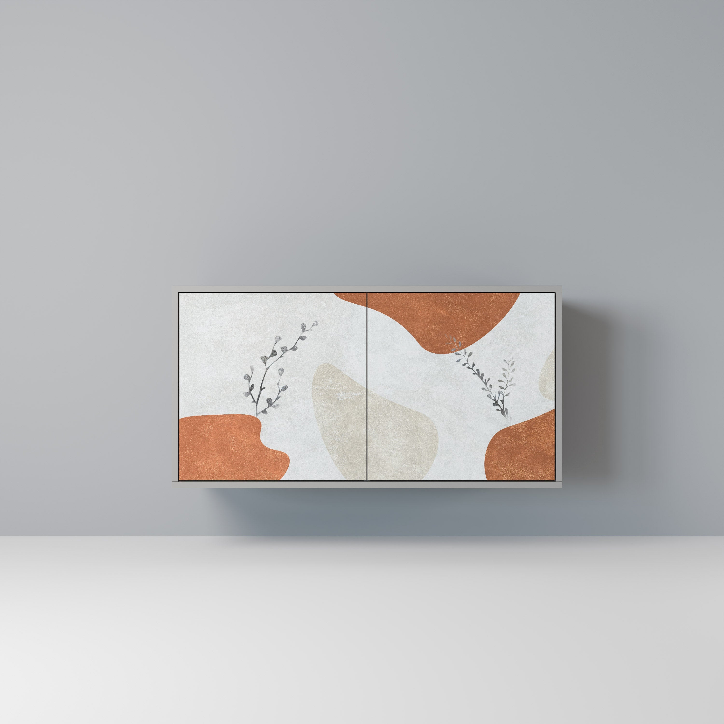 Μπουφές TRANQUIL TWIG με 2 πόρτες σε γκρι φινίρισμα