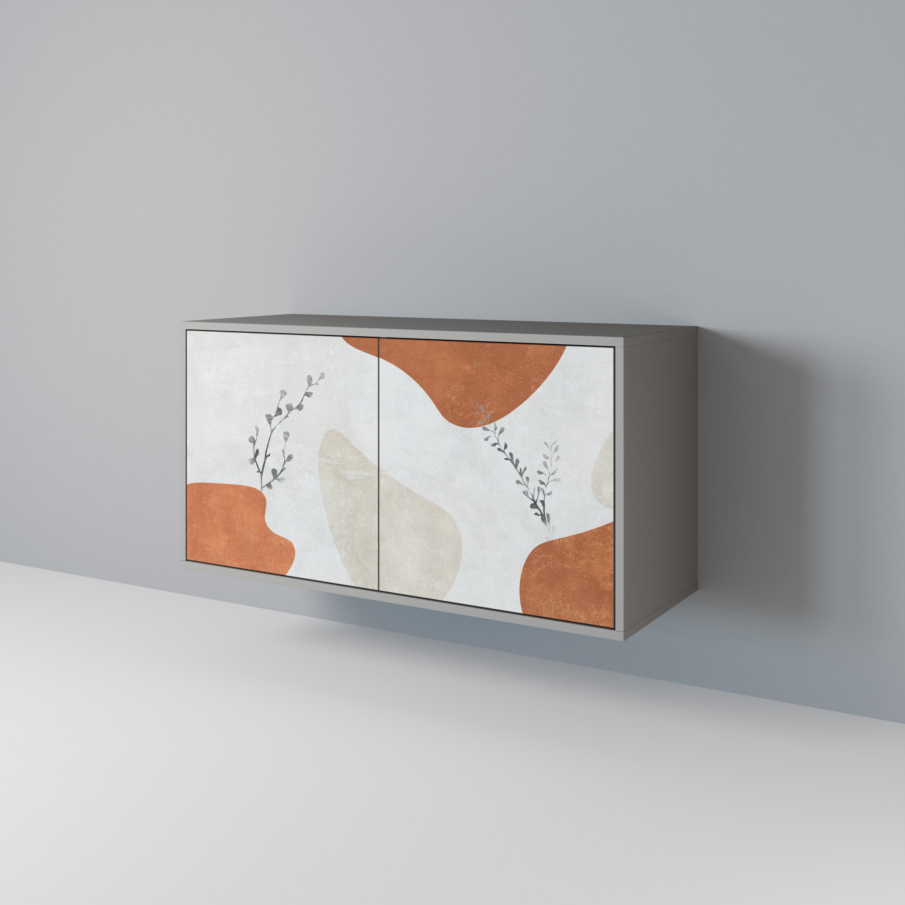Μπουφές TRANQUIL TWIG με 2 πόρτες σε γκρι φινίρισμα