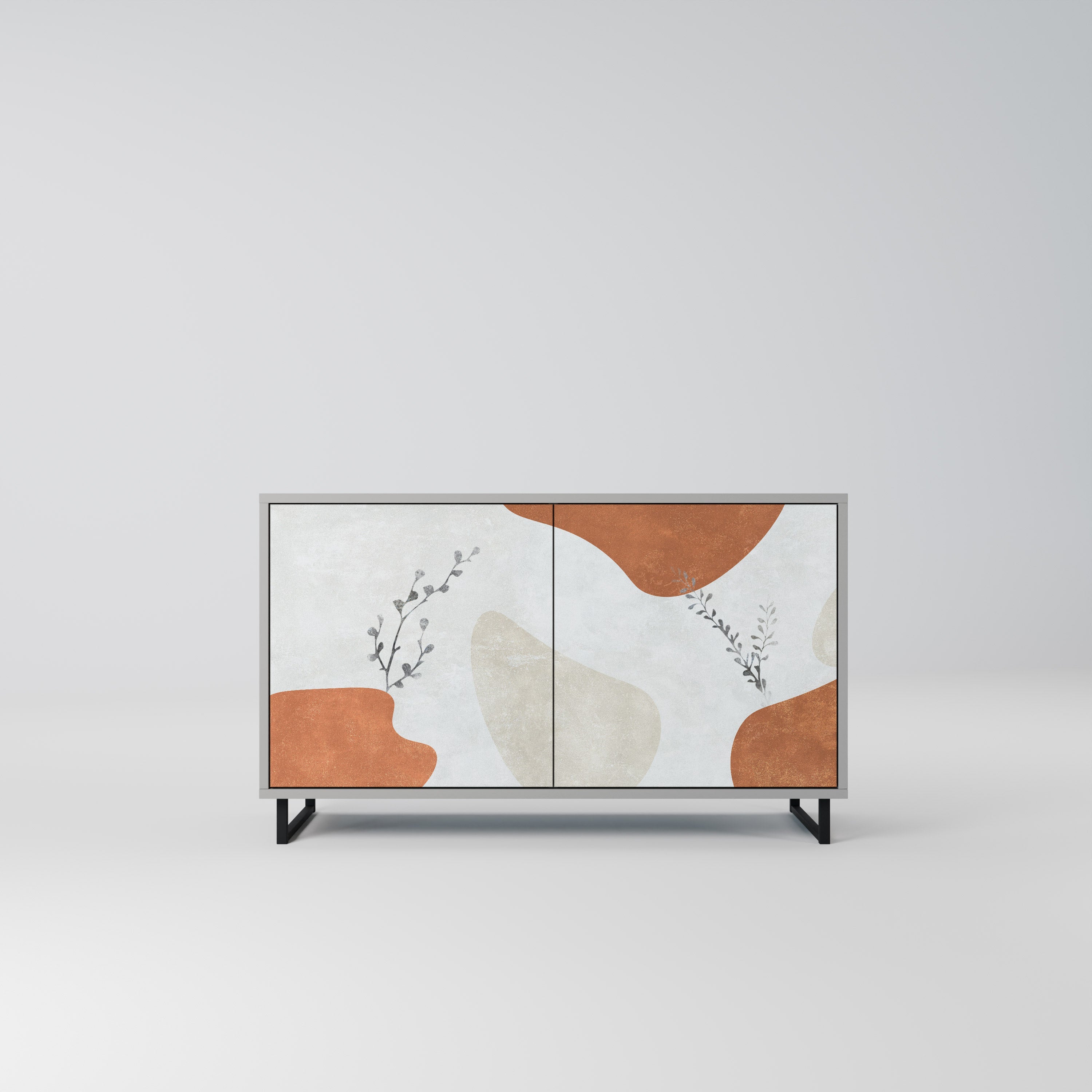 Μπουφές TRANQUIL TWIG με 2 πόρτες σε γκρι φινίρισμα