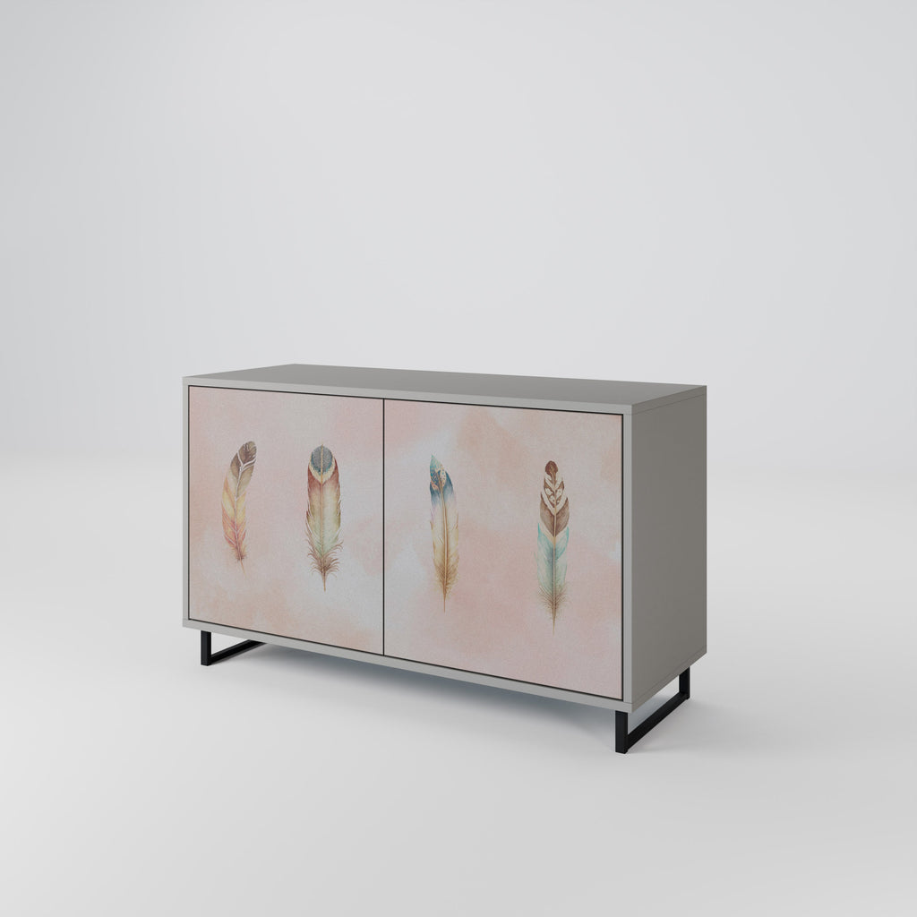 THE DELIQUESCE 2-Door Sideboard in Grey Finish