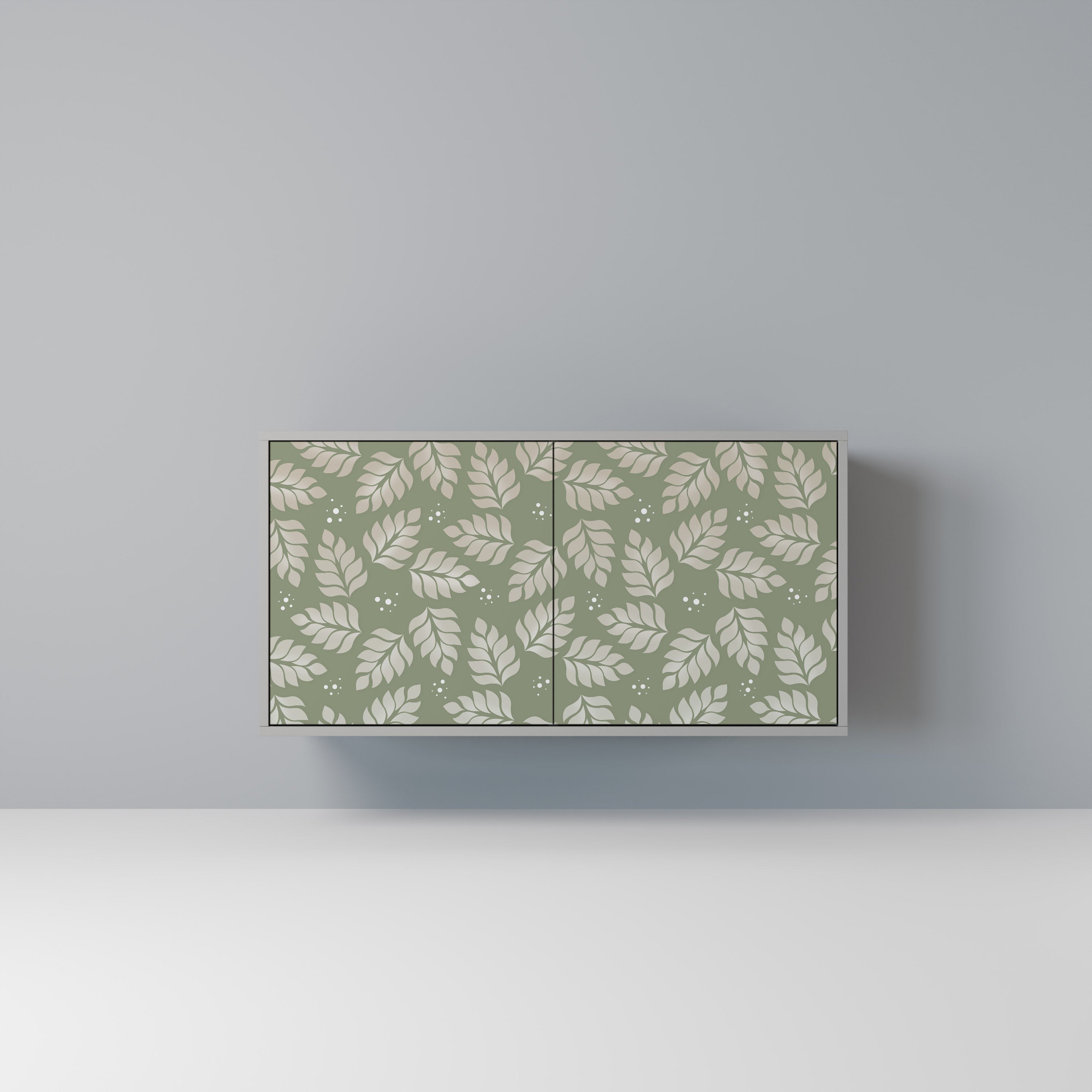 Μπουφές 2 θυρών LEAVES ON GREEN σε γκρι φινίρισμα