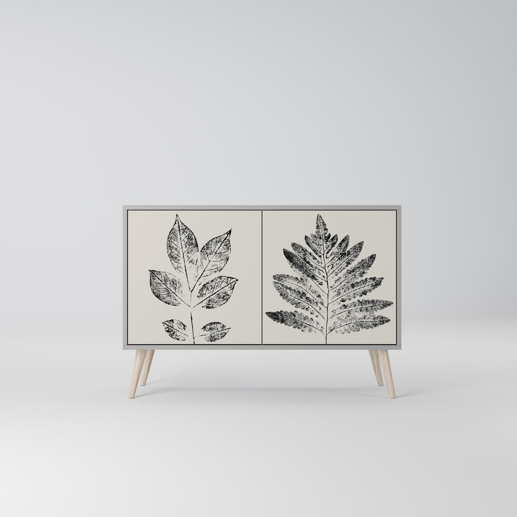 Μπουφές LEAFY STAMPS με 2 πόρτες σε γκρι φινίρισμα