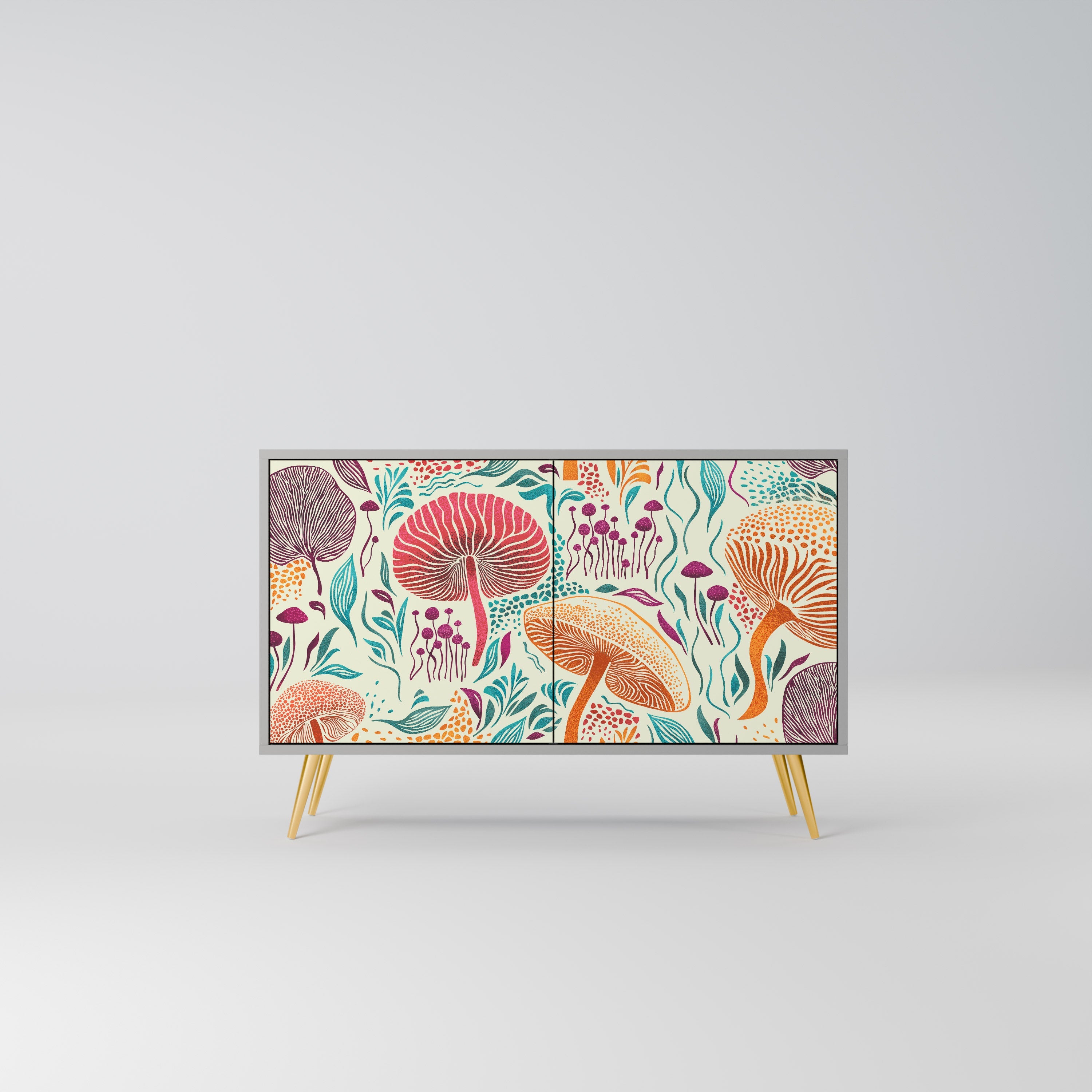 Μπουφές FUNGUS FANTASY με 2 πόρτες σε γκρι φινίρισμα
