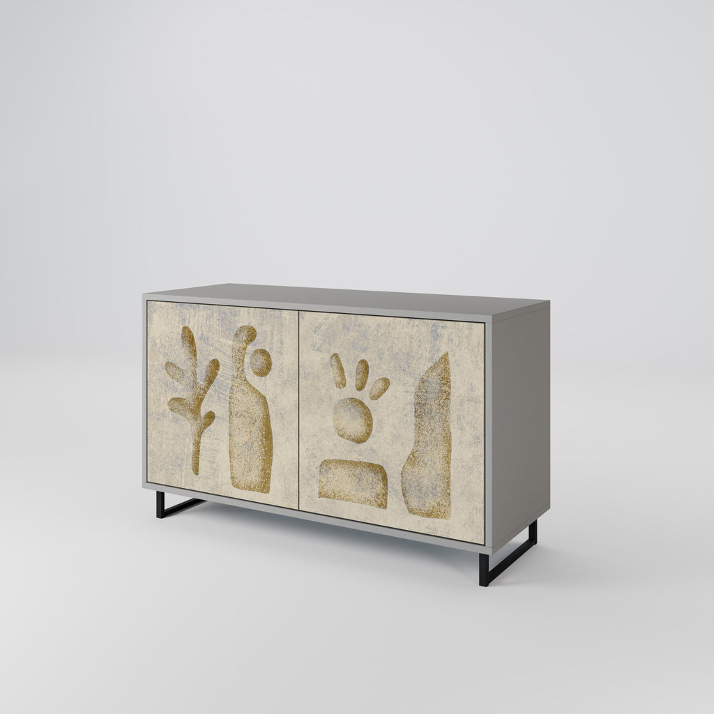 SAND SCULPTURES Μπουφές με 2 πόρτες σε γκρι φινίρισμα