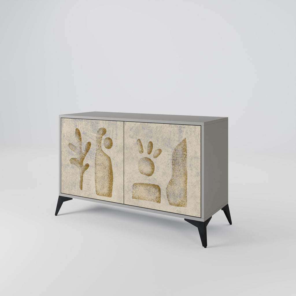 SAND SCULPTURES Μπουφές με 2 πόρτες σε γκρι φινίρισμα