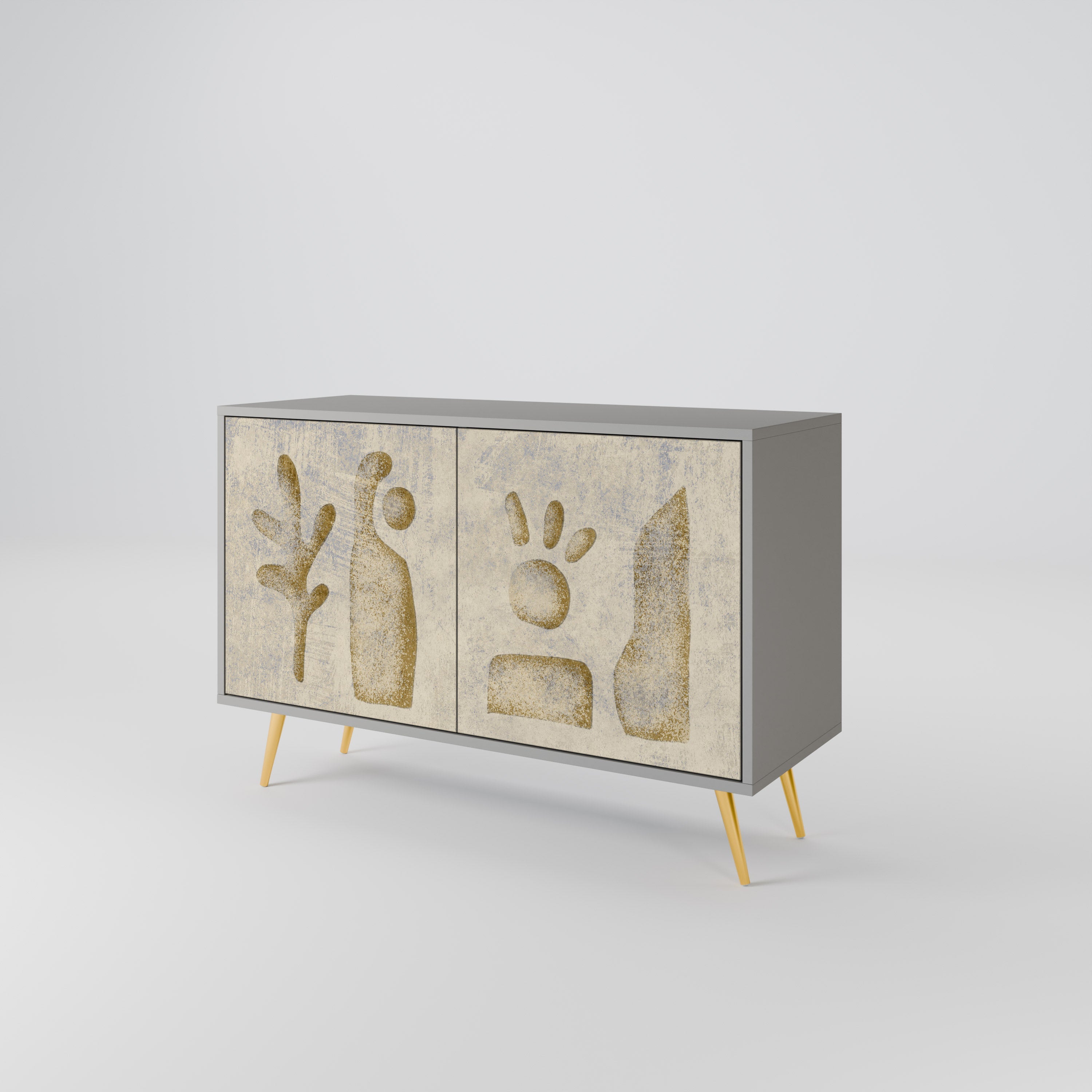 SAND SCULPTURES Μπουφές με 2 πόρτες σε γκρι φινίρισμα