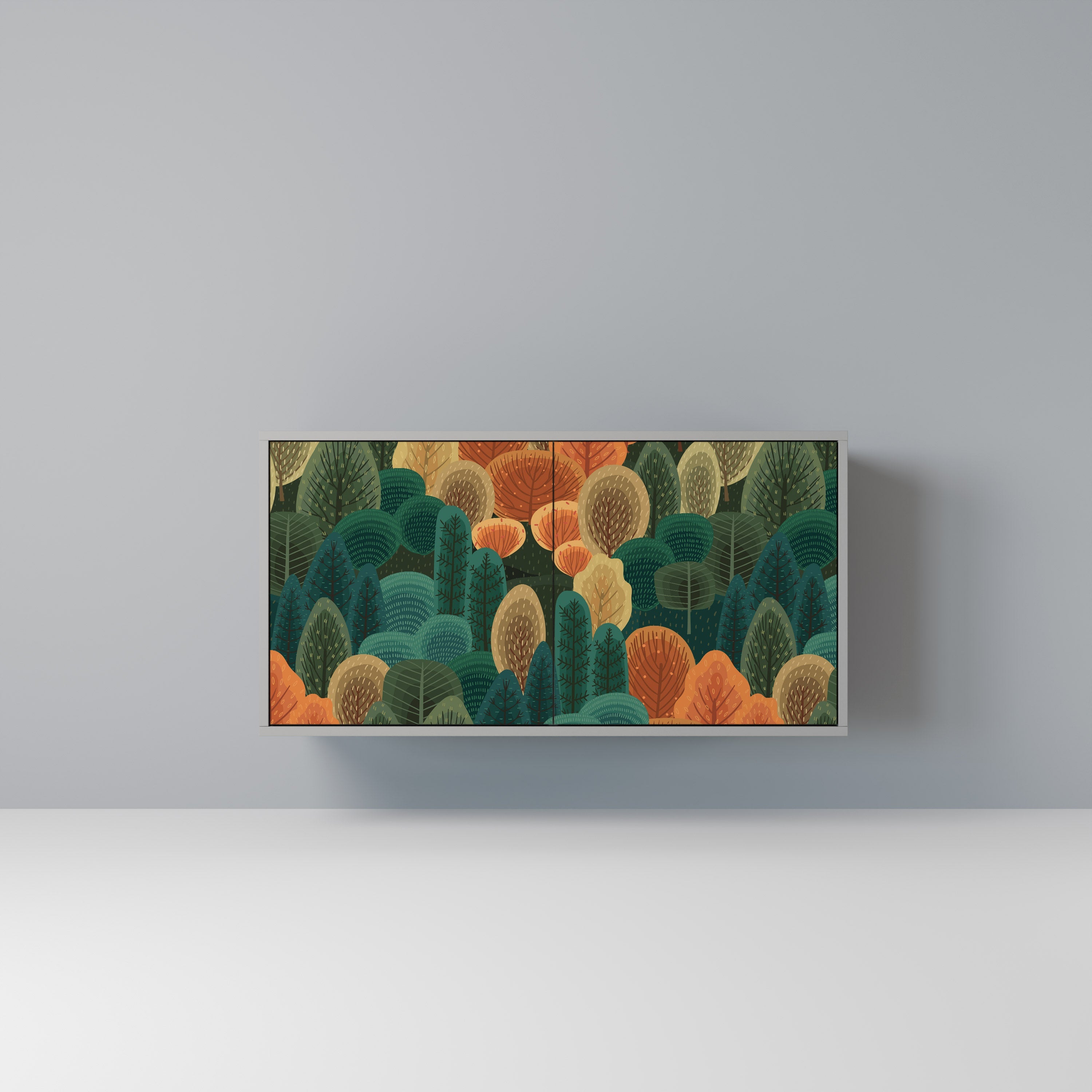Μπουφές AUTUMN KALEIDOSCOPE με 2 πόρτες σε γκρι φινίρισμα