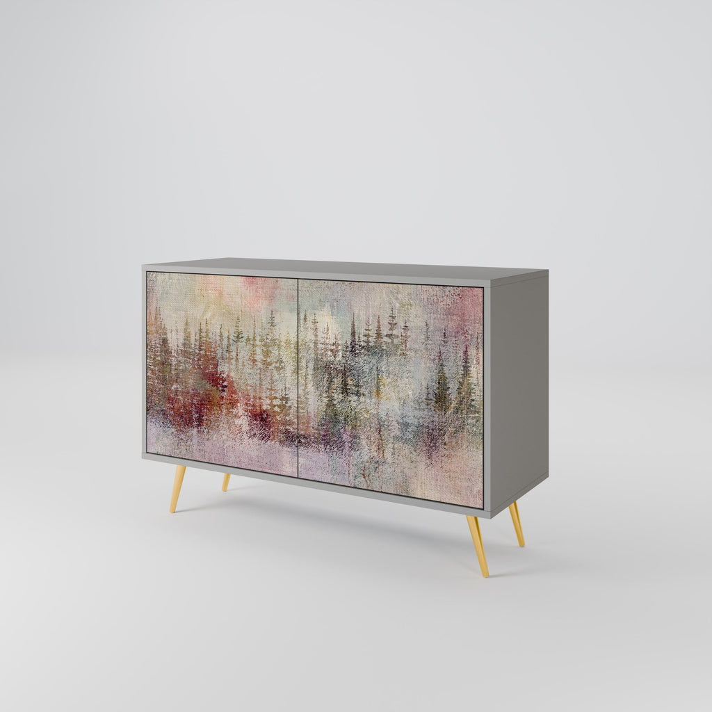 VEILED SUMMIT 2-Door Sideboard in Grey Finish