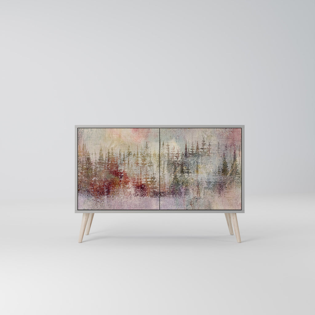 VEILED SUMMIT 2-Door Sideboard in Grey Finish