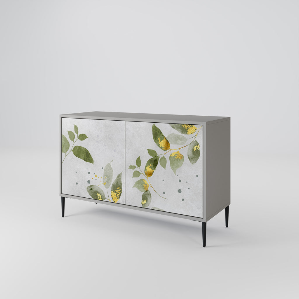 ELEGANT BOTANICS 2-Door Sideboard in Grey Finish