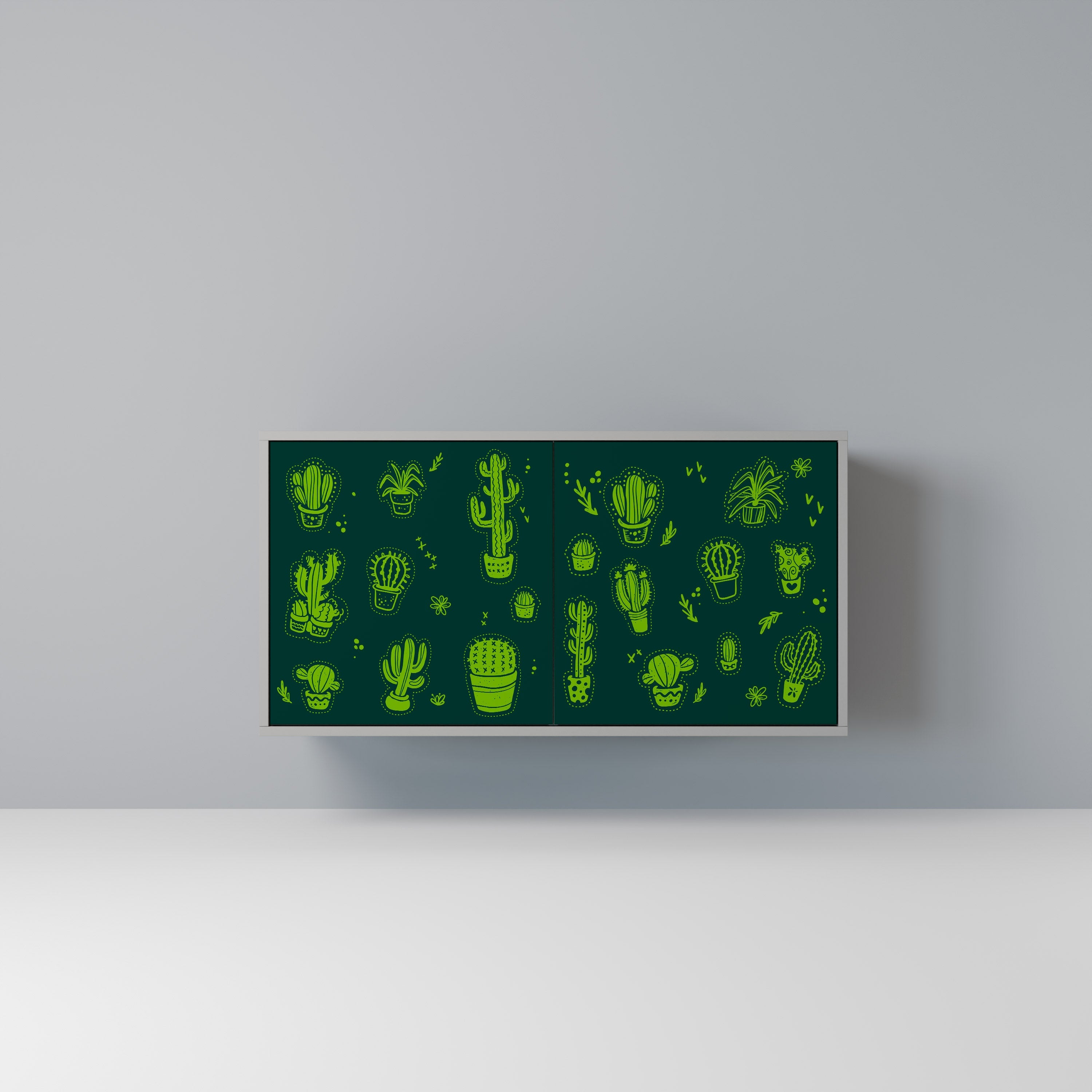 Μπουφές DESERT GREEN με 2 πόρτες σε γκρι φινίρισμα