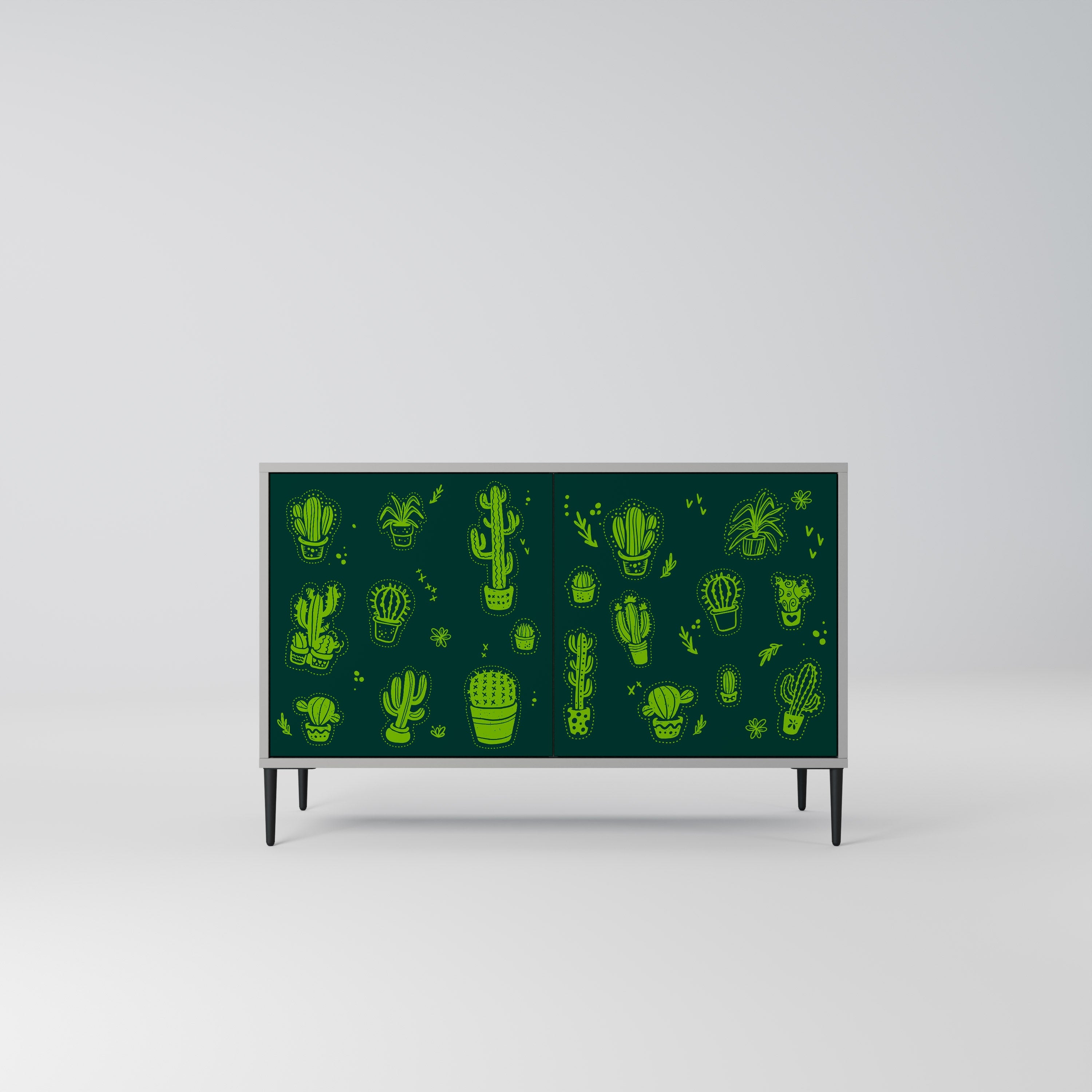 Μπουφές DESERT GREEN με 2 πόρτες σε γκρι φινίρισμα