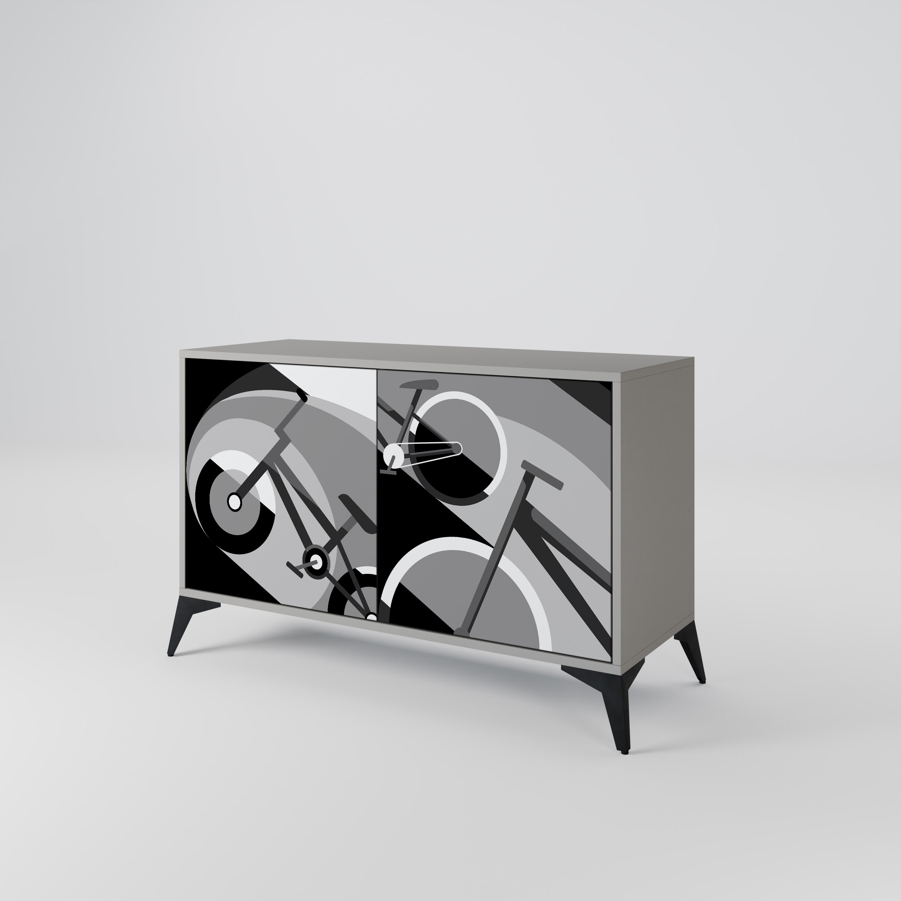 Μπουφές BIKE ENERGY 2 θυρών σε γκρι φινίρισμα